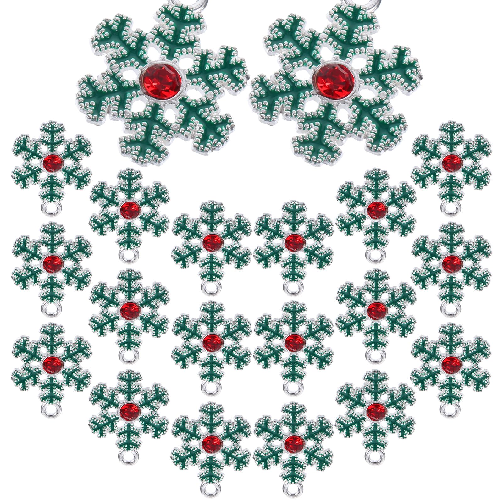 FOMIYES Christmas Snowflake Charms Pendants 20Pcs Snowflake Charms Christmas Jewelry Accessories for Jewellery Making - Image 3