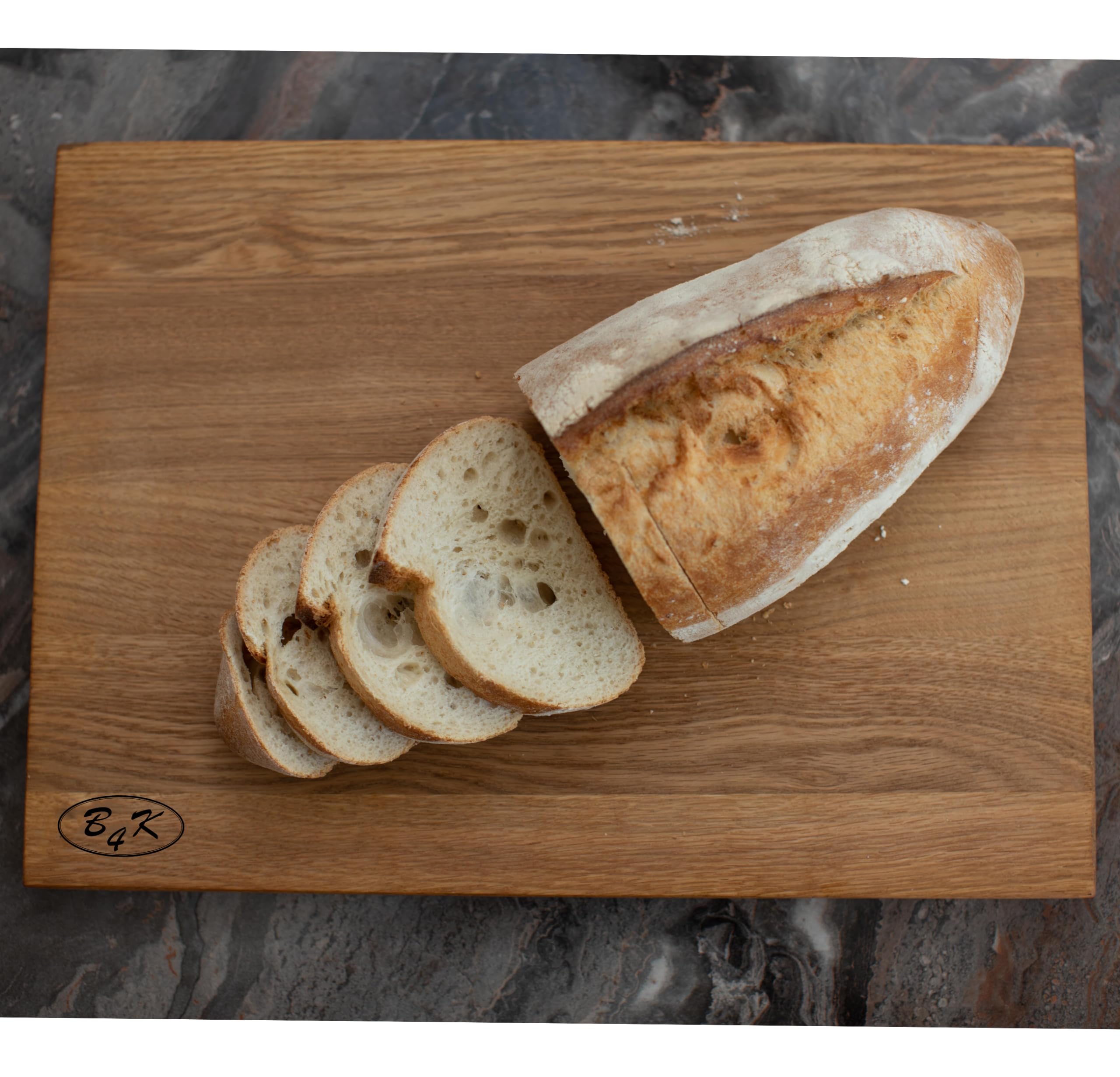 B4K Tablas de cortar de roble | Hecho a mano, aceitado y antibacteriano | Versátil como tabla de cocina, tabla de picar y tabla de servir, tamaños: 40 × 30 × 2,2 cm