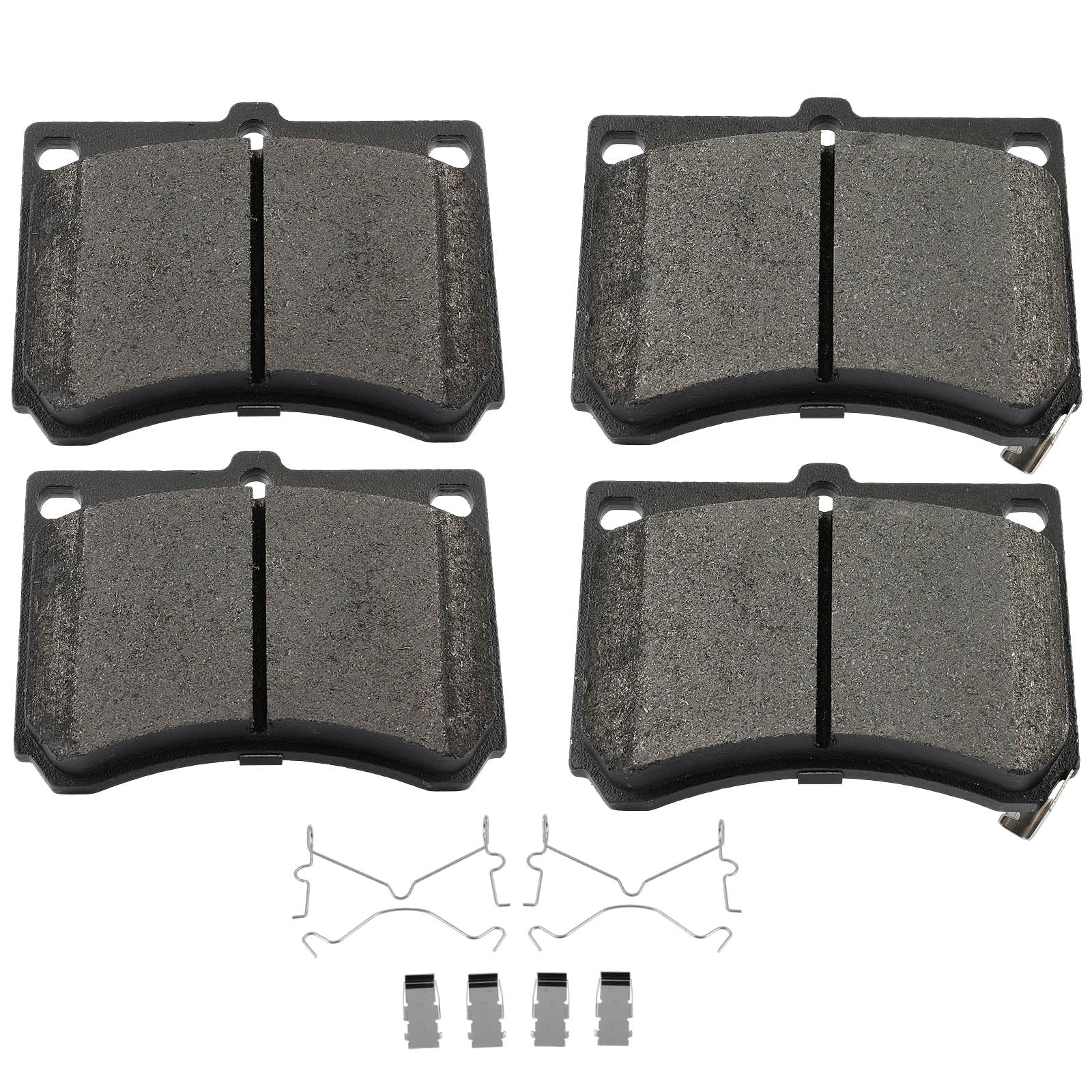 SCITOO D473 Front Metal Brake Pads Sets w/Hardware Replacement For Ford For Escort 1994-2003,For Mazda For MX-3 1992-1996,For Mazda For Protege 1990-1998,For Mercury For Tracer 1991-1999