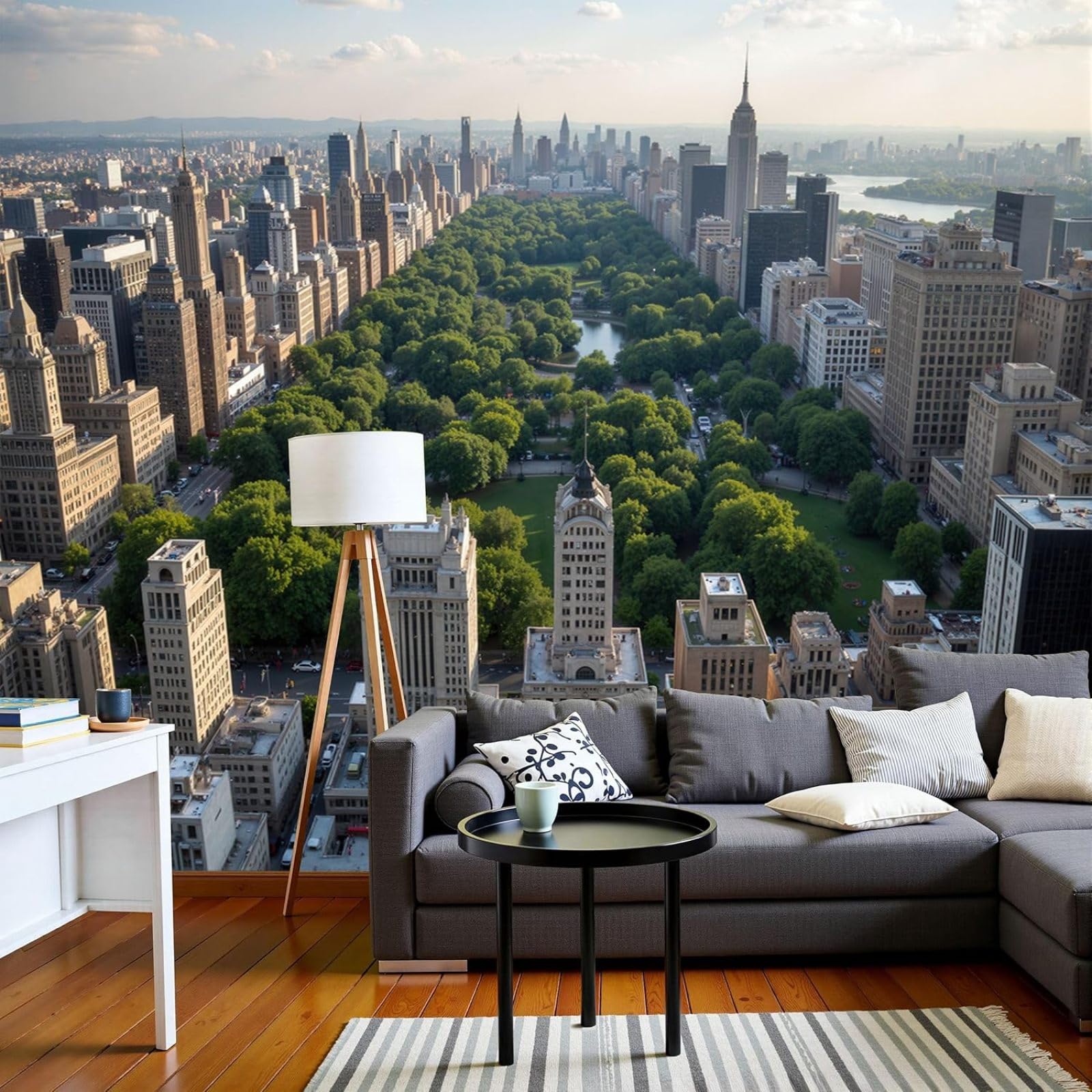kfjhgbdshhj Wallpaper Modern Skyscrapers, Cityscape, XL Non-Woven for Bedroom Living Room, Beige Wall Decor, Wall Covering, 250cm x 175cm Stickers - Frameless Painting - Poster