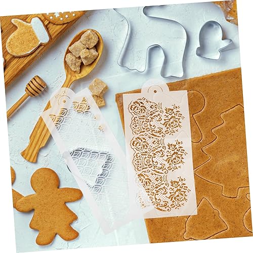 Miniatura 6 de EXCEART Plantillas de impresión de tartas de herramientas, plantillas de manualidades para pintar moldes de impresión de tartas, suministros de