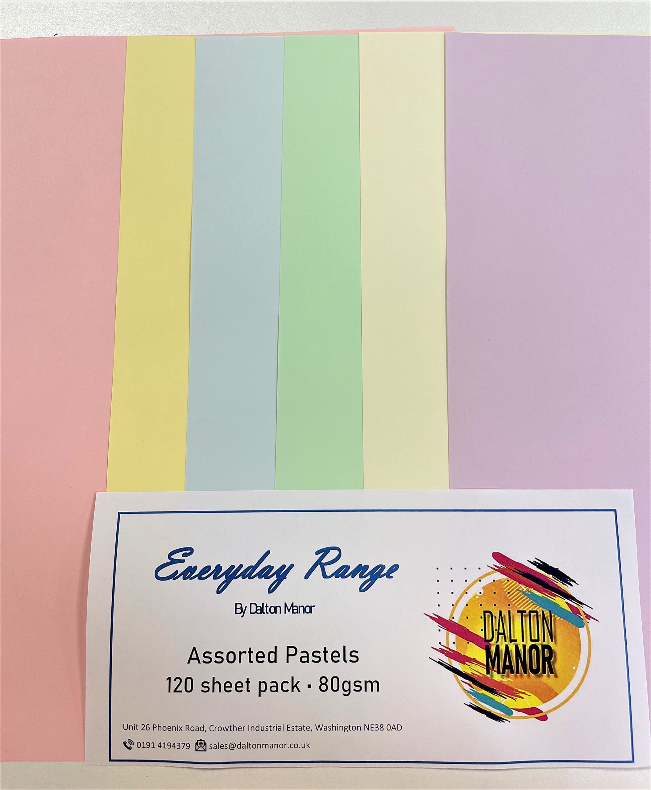 DALTON MANORA4 ASSORTED COLOURED PASTEL PAPER 120 SHEETS (80gsm)