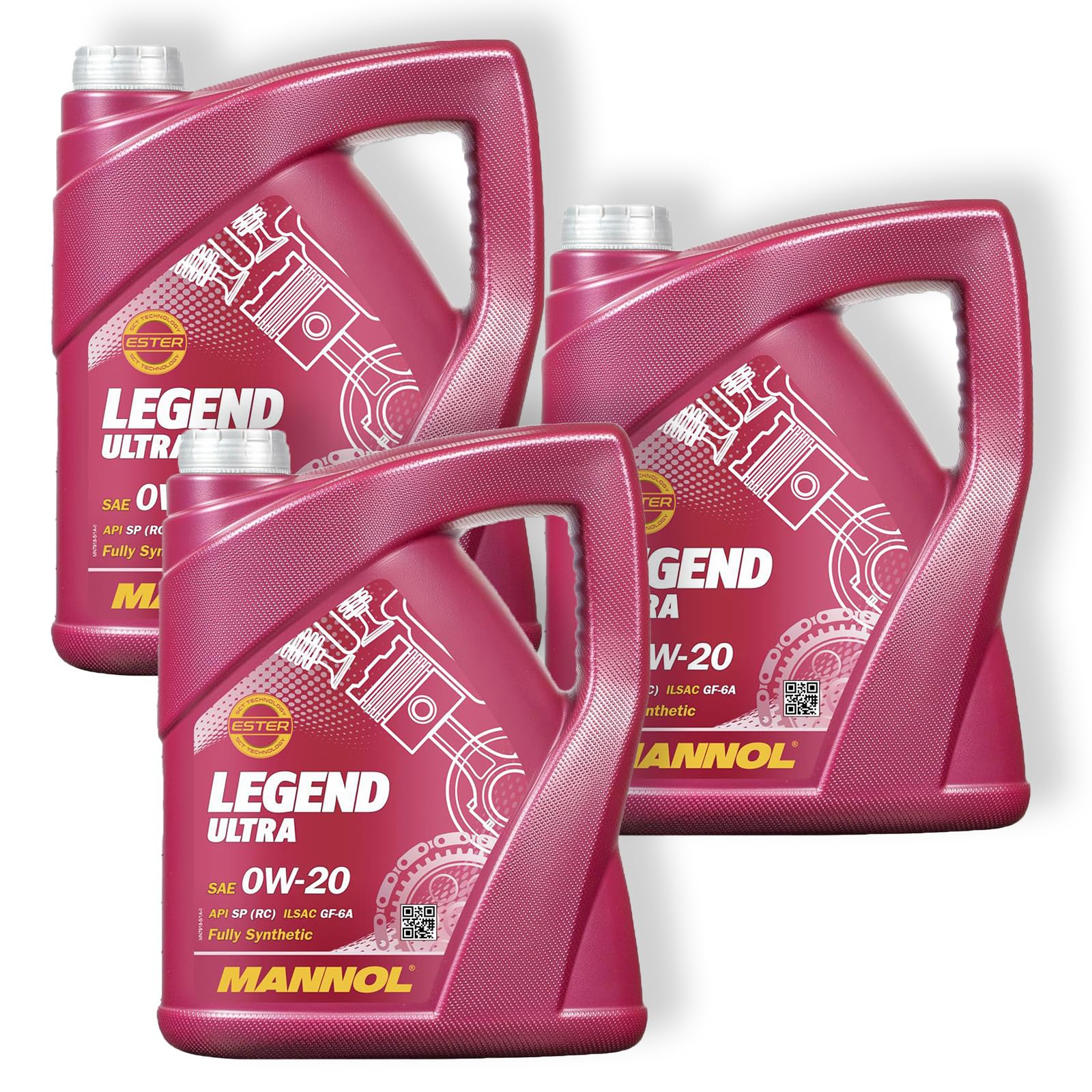 3x 5L Mannol Legend Ultra 0W-20 Motoröl passend für API SP (RC) ILSAC GF-6A