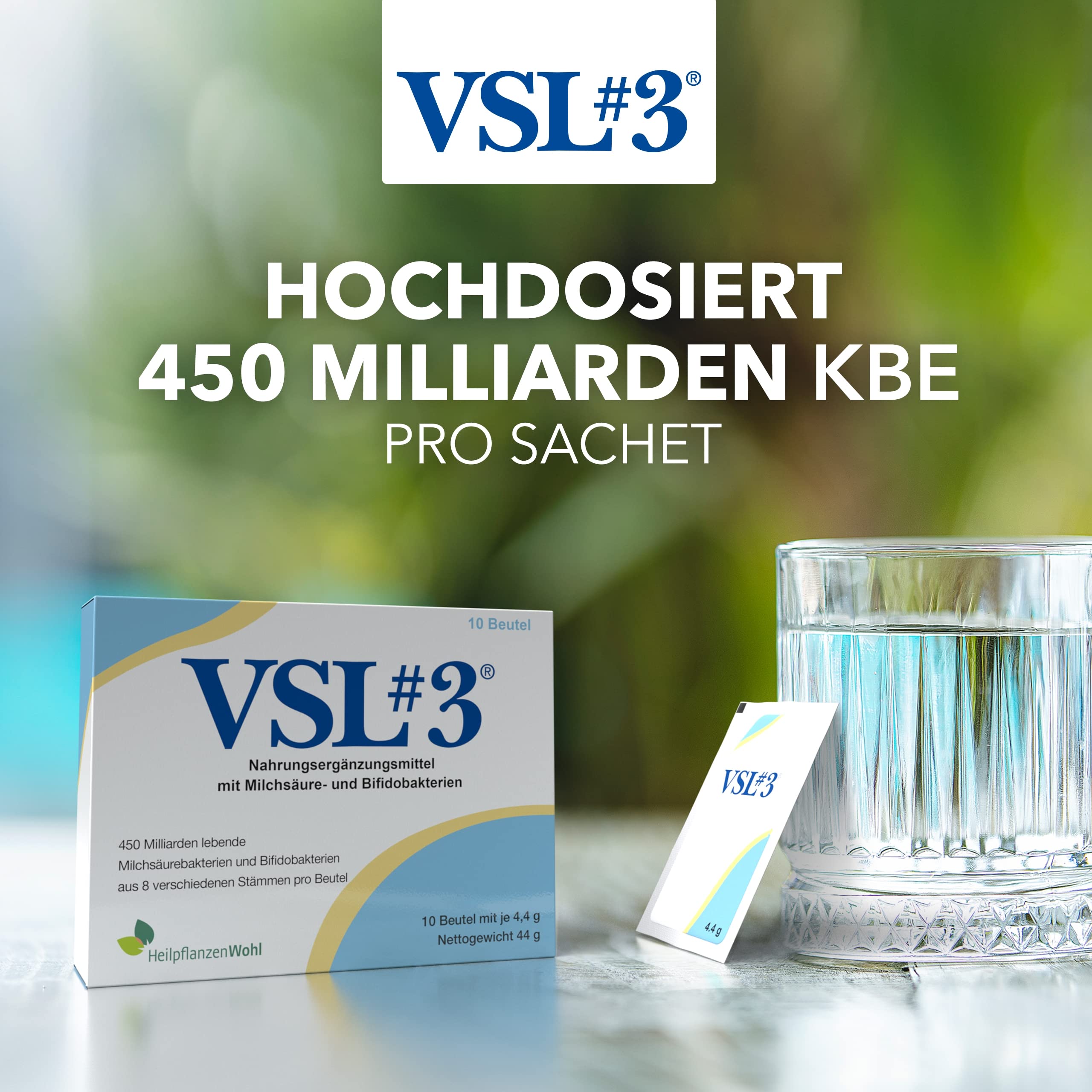 VSL#3 Kulturen-Komplex: 450 Mrd. Milchsäurebakterien und Bifidobakterien für Darmflora, vegan und laktosefrei, 30 Beutel à 4,4 g