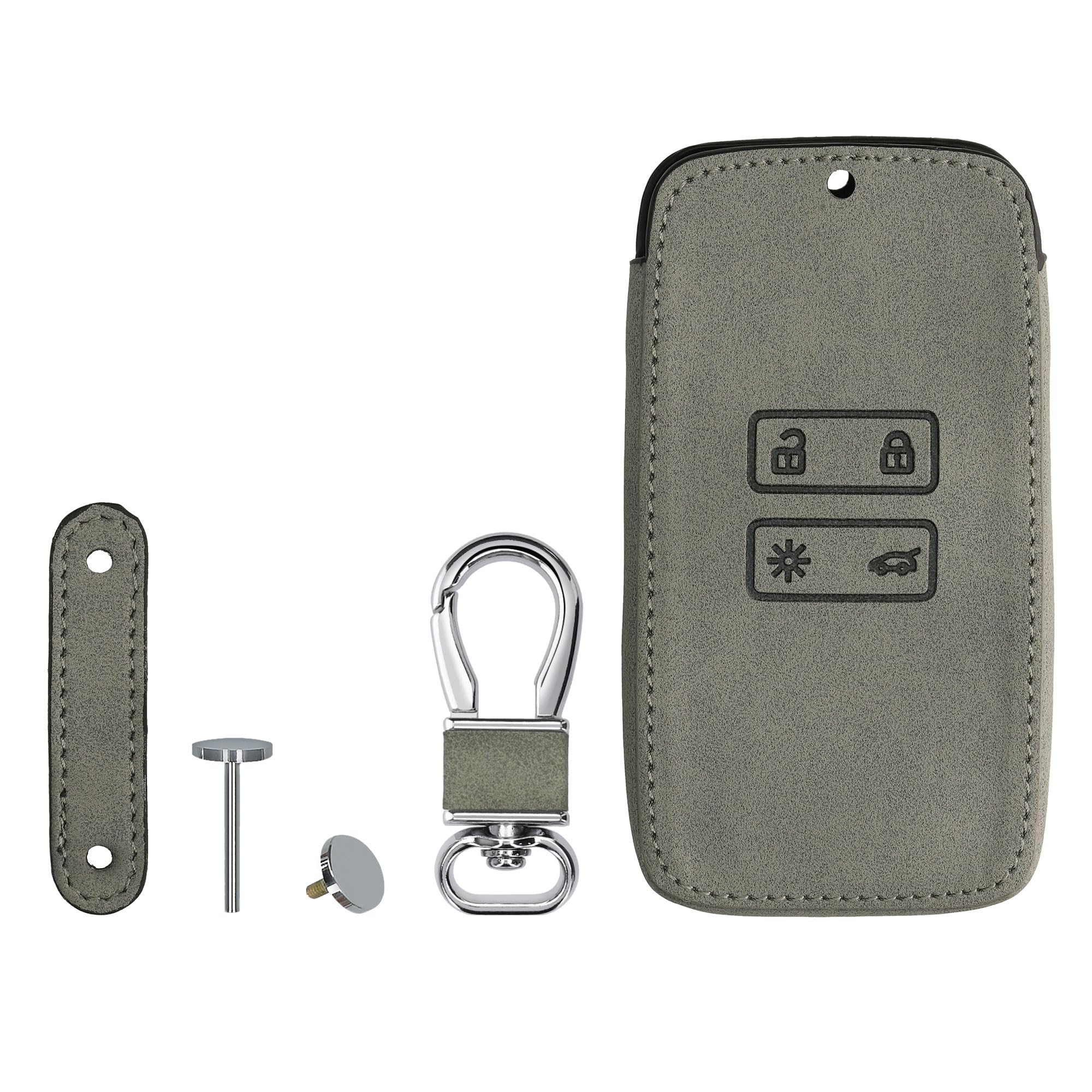 kwmobile Cover copri-chiave compatibile con Renault con 4 tasti Smart Key (solo Keyless Go) - Guscio protettivo chiavi auto in pelle PU Nabucco per telecomando macchina kwmobile Cover copri-chiave compatibile con Renault con 4 tasti Smart Key (solo Keyless Go) - Guscio protettivo chiavi auto in pelle PU Nabucco per telecomando macchina