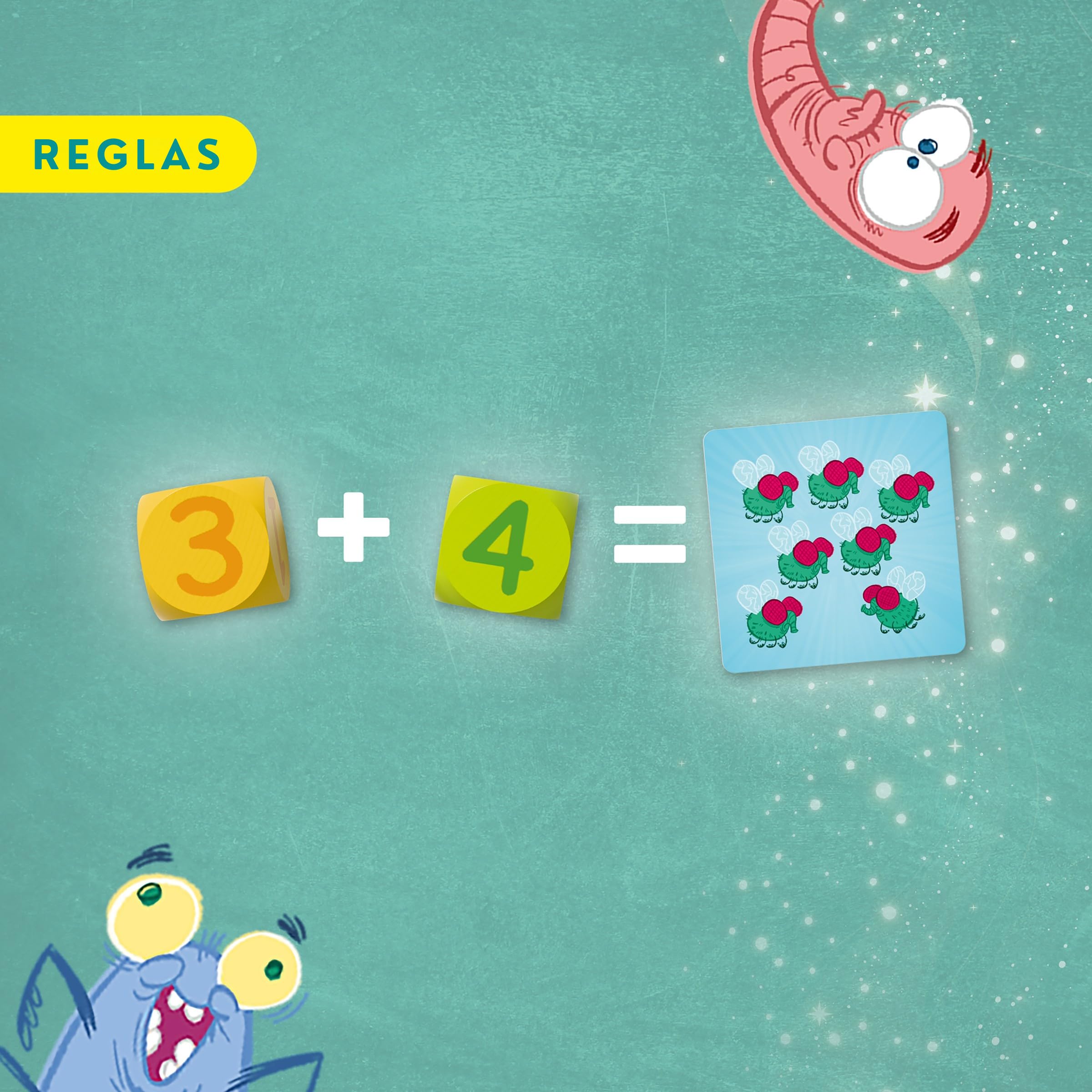 HABA 2013336004 - Bichos, Juego Infantil de Mesa de Memoria y cálculo Mental (Sumas hasta 10). Más 6 años