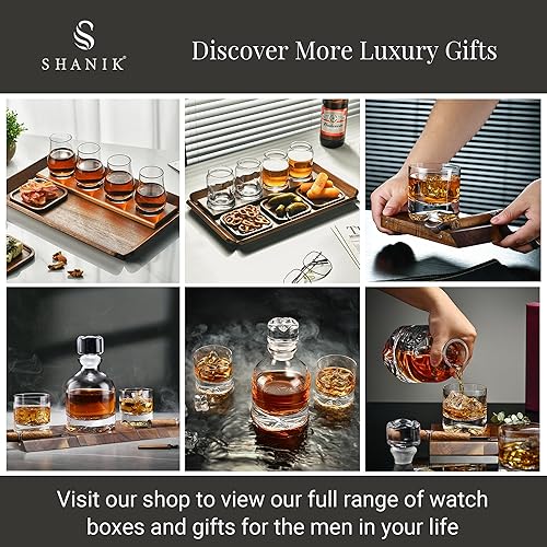 Miniatura 4 de Vasos de chupito de tequila con caja de almacenamiento de madera de acacia de lujo, posavasos de madera y bandeja de servir vintage para sal, limón