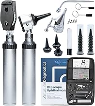 Zyrev Otoscope Oph Diagnostic Set - 36 Piece Medical and Nursing Student Otoscope/Opthalmoscope Diagnostic Kit - with Leat...