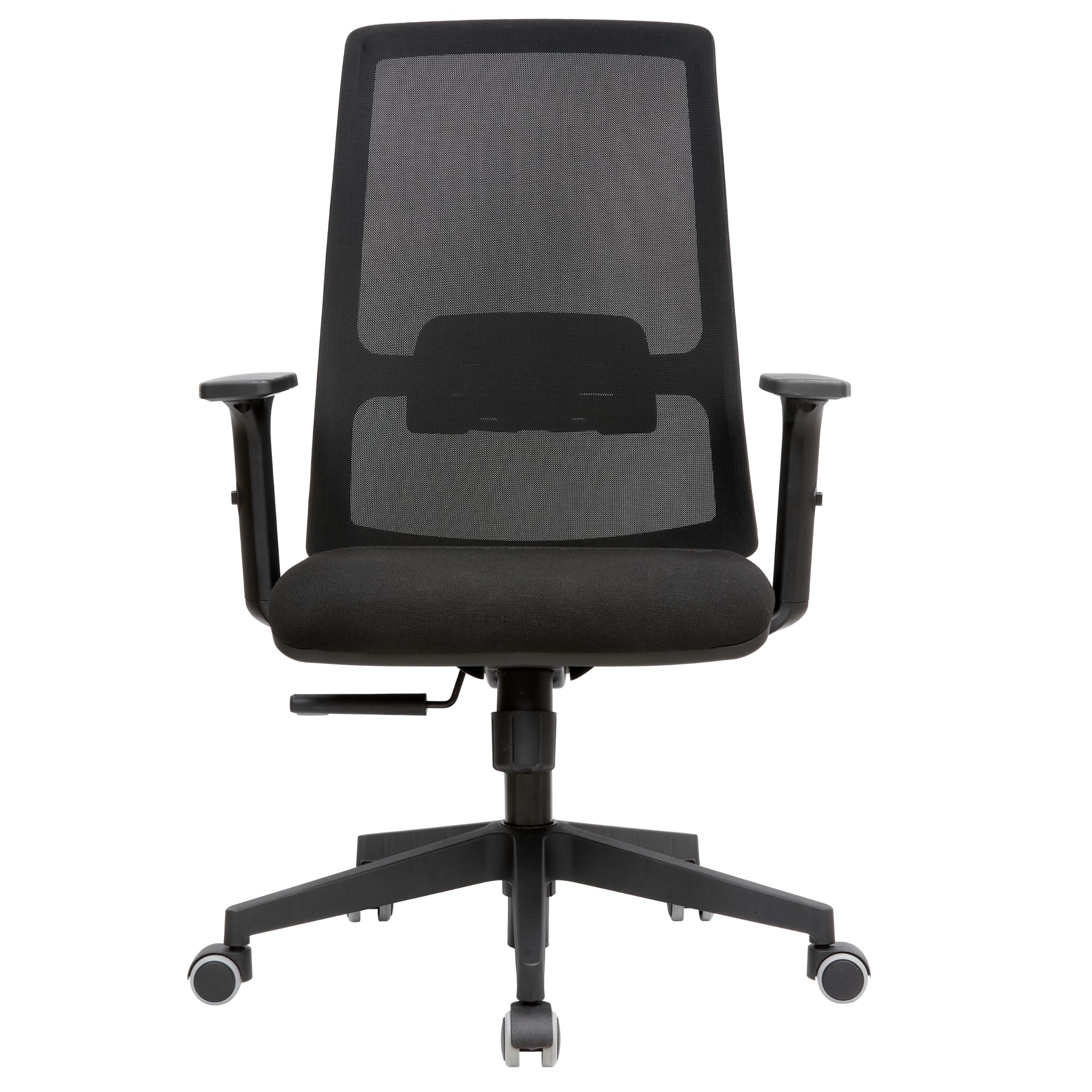 ErgoOtto Elba Sedia Ufficio per Scrivania e Smart Working, Sedia Ergonomica Nera con Schienale Regolabile in Altezza, Fascia Lombare e Braccioli On/Off, Montaggio Facile e Veloce, Made in Italy
