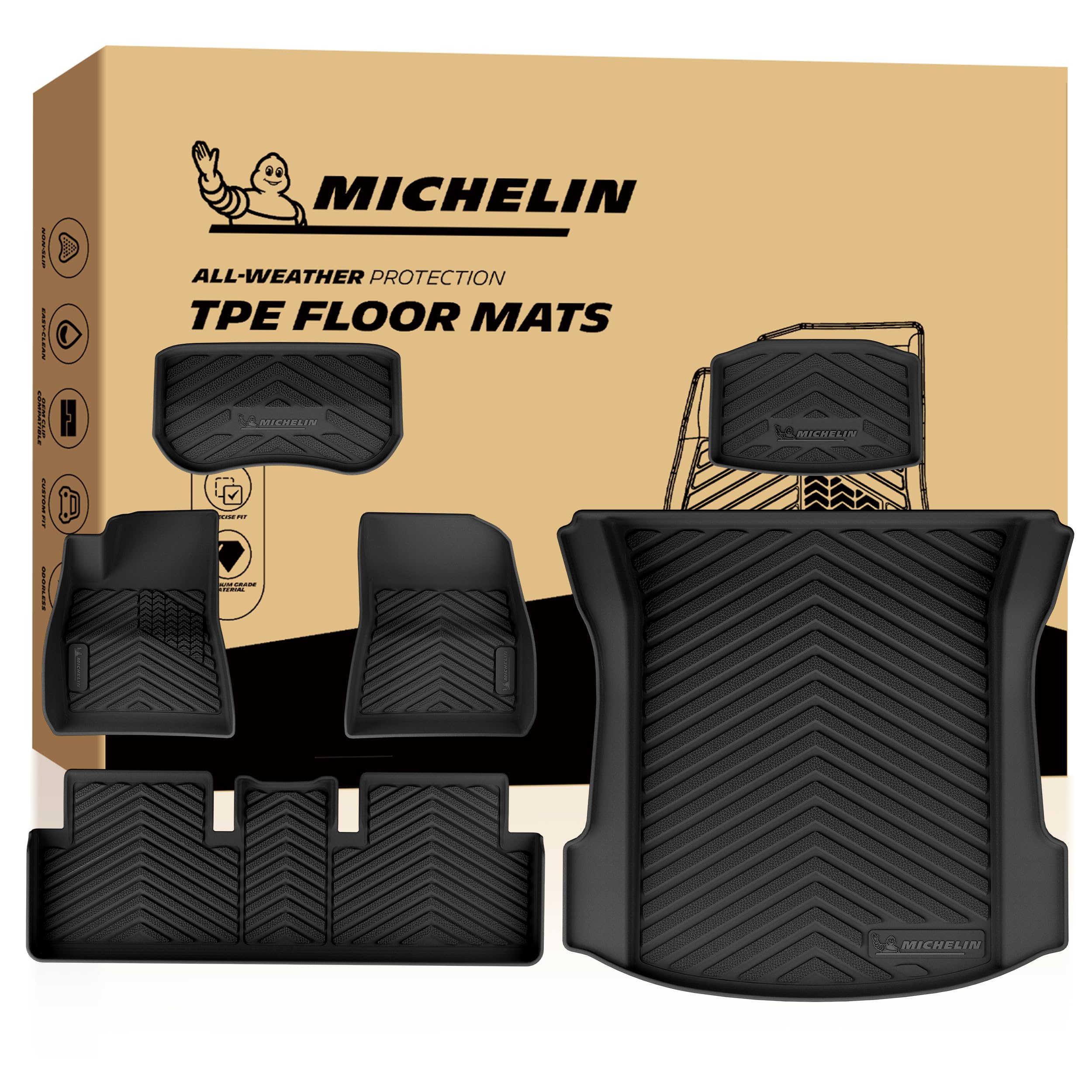 Michelin Vehicle Mats for 2021-2023 Tesla Model 3 (6 Piece)