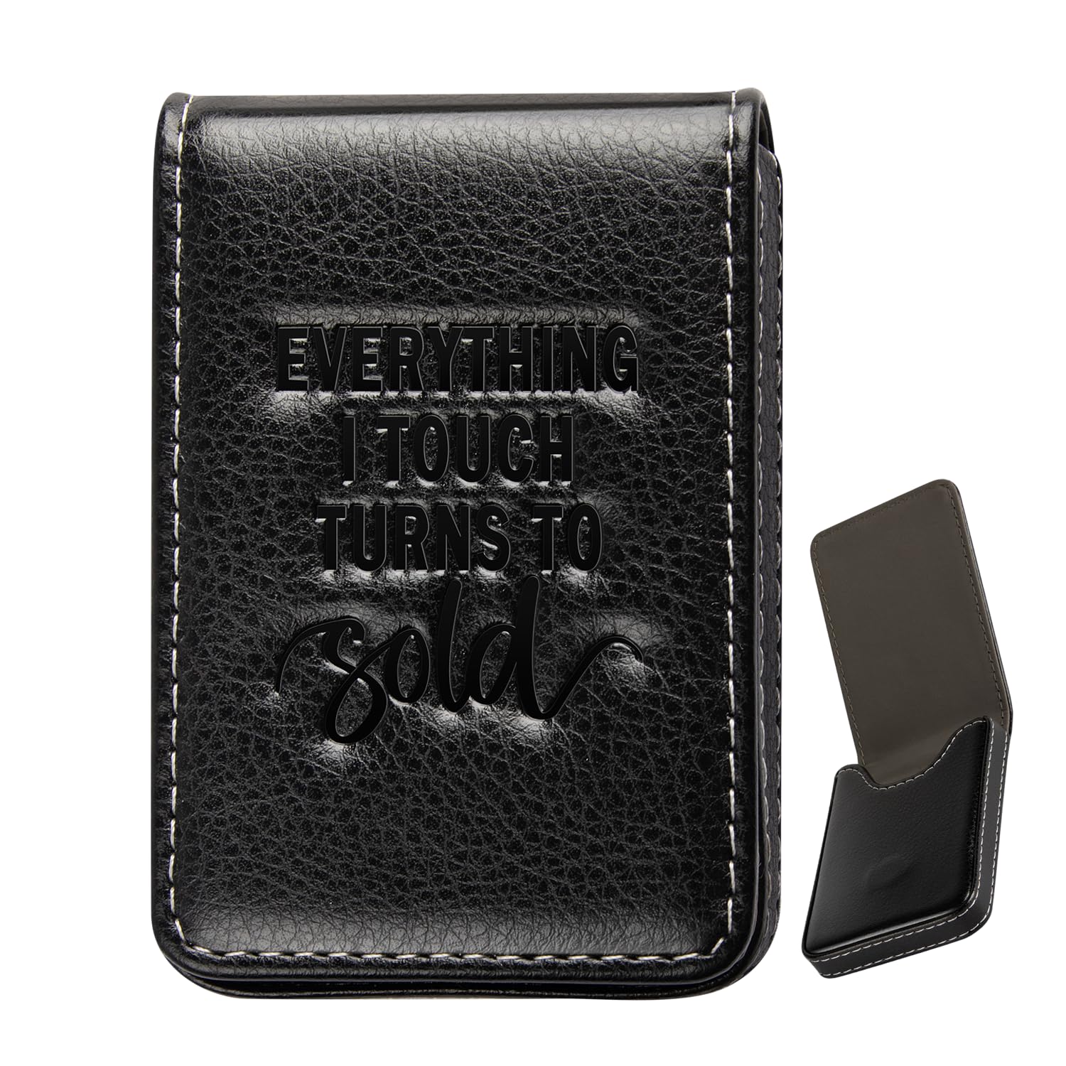 Realtor Gift, Business Card Holder Realtor Gifts for Women Closing Gifts for Realtors, Gifts for Real Estate Agents, Everything I Touch Turns to Sold Name Cards Holder Wallet with Magnetic Shut