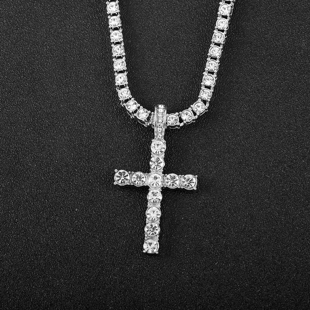 Ägyptisches Ankh Kruzifix Halsketten Anhänger Choker Kette Halskette Frauen Hip-Hop Schmuck Tennis Kette Geschenk für Jungen Mädchen