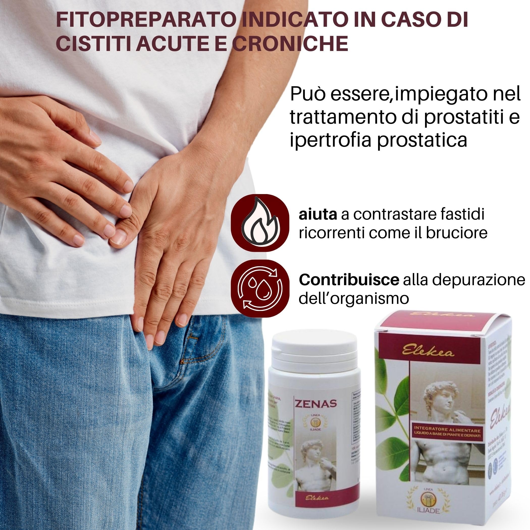 Integratore Cistite Donna con d Mannosio Uva Ursina Mirtillo Rosso e Ortosiphon, azione Naturale Antibatterica e Depurativa - 100 Capsule Vegetali