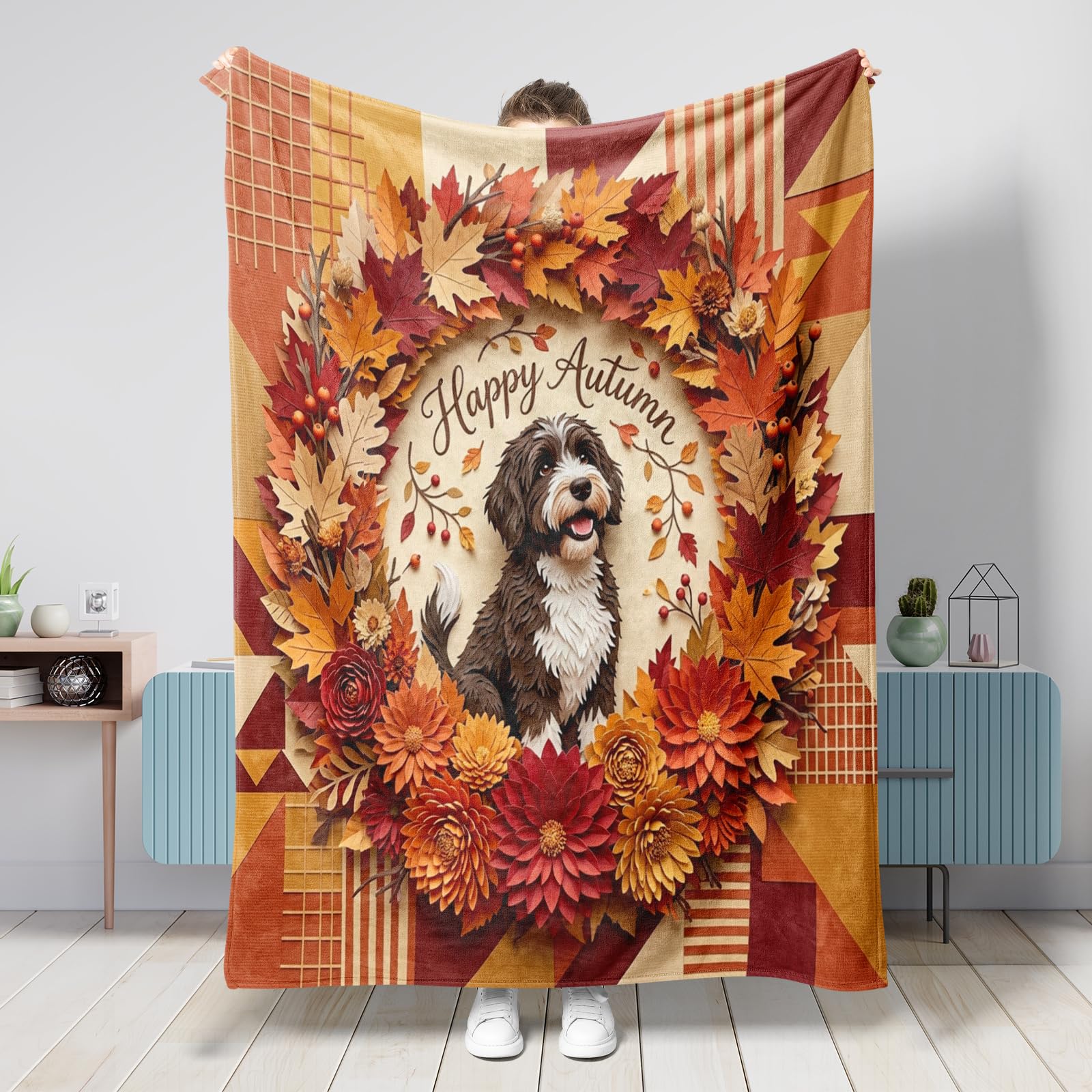 Couverture chaude en flanelle anti-froid pour canapé et lit 152x203cm