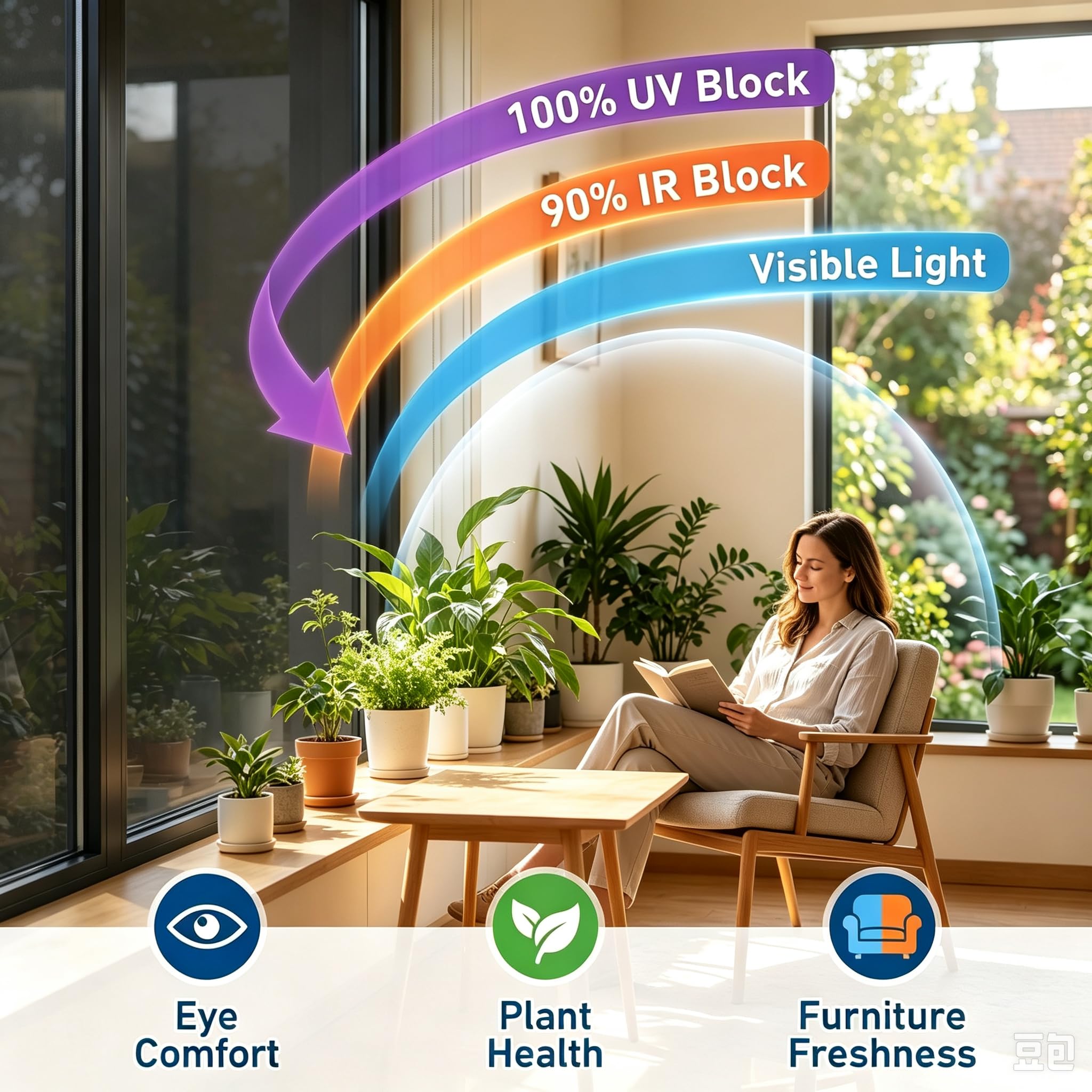 Lámina de espejo autoadhesiva, protección solar para ventana, protección visual, lámina reflectante para ventanas interiores, protección térmica, 99 % protección UV, protección solar (negro y