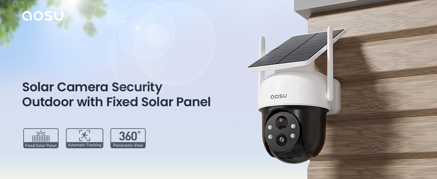 Amazon.com : AOSU Solar Camera Security Outdoor - 100% Wire