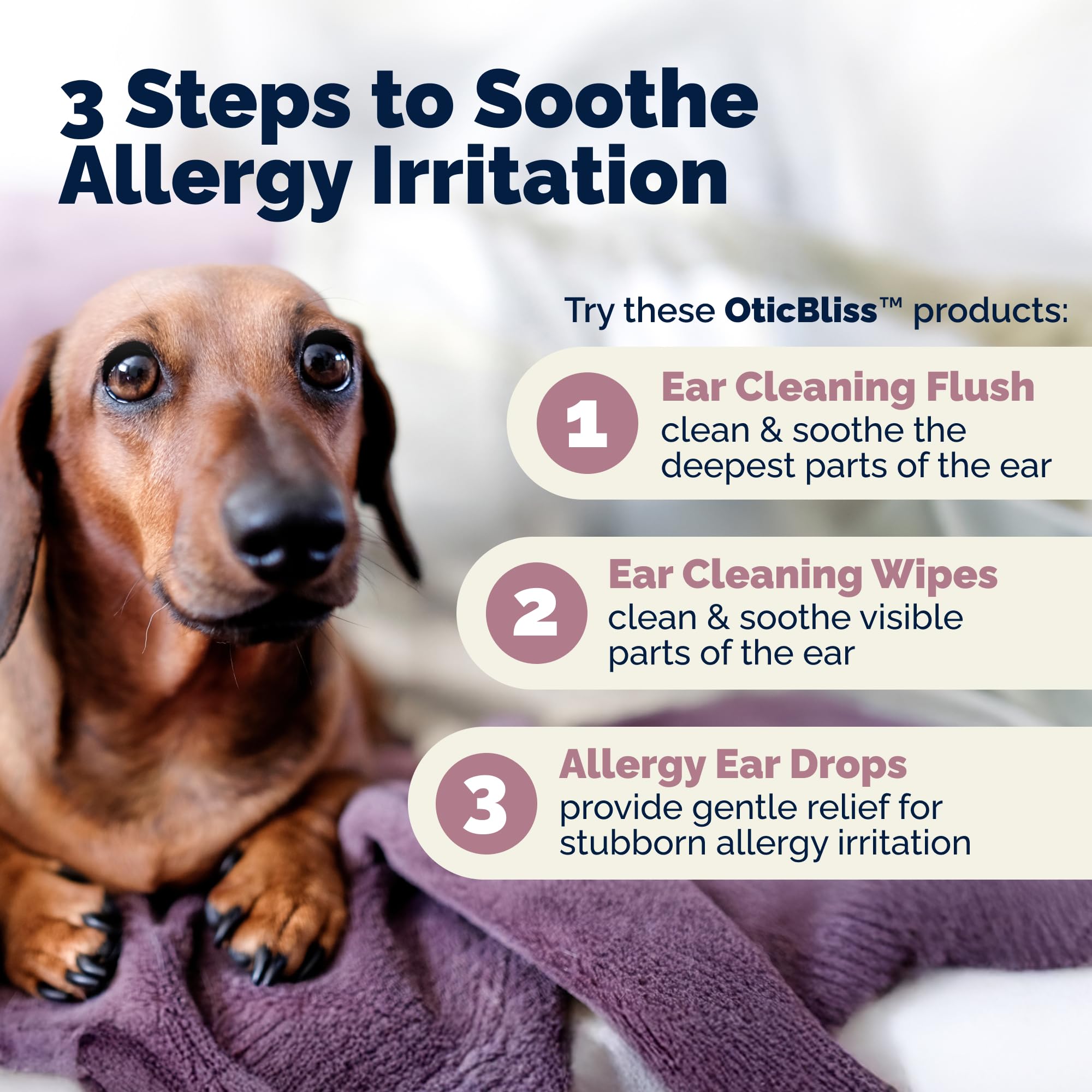 Vetnique Oticbliss Allergy Ear Drops for Dogs 1% Hydrocortisone Otic Ear Solution for Dogs Medicated Dog Allergy Relief - with Chitosan for Soothing - 1.8oz - image 7