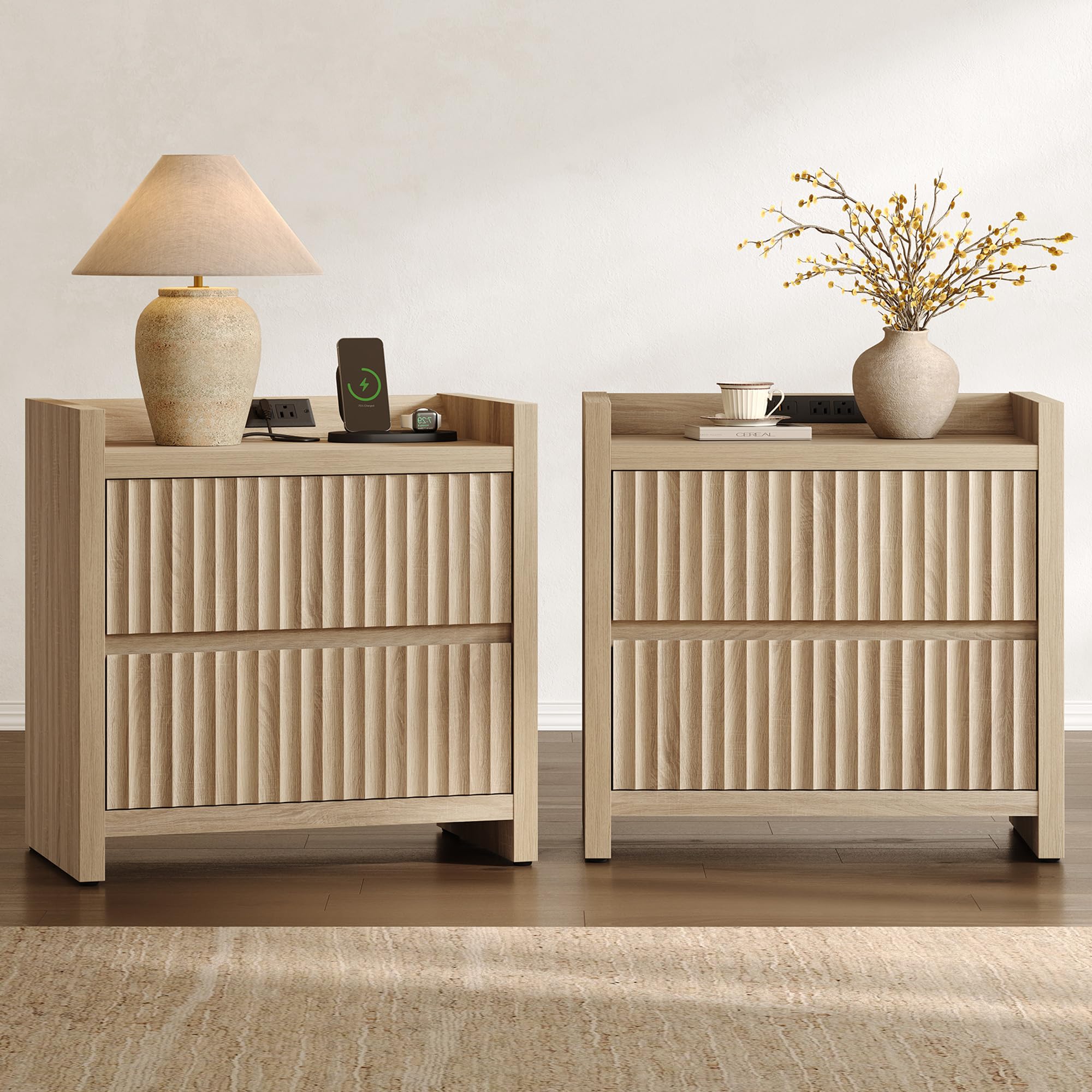 SICOTAS Charging Nightstand Set