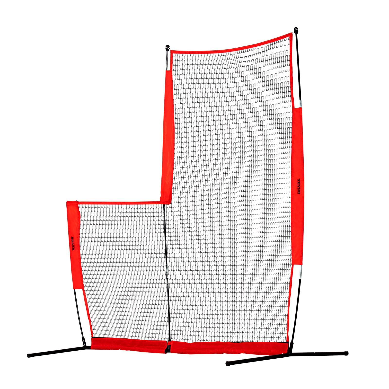 VEVOR Écran Protecteur de Baseball en Forme de L, Filet de Protection Softball 240x214 cm, Portable avec Sac de Transport