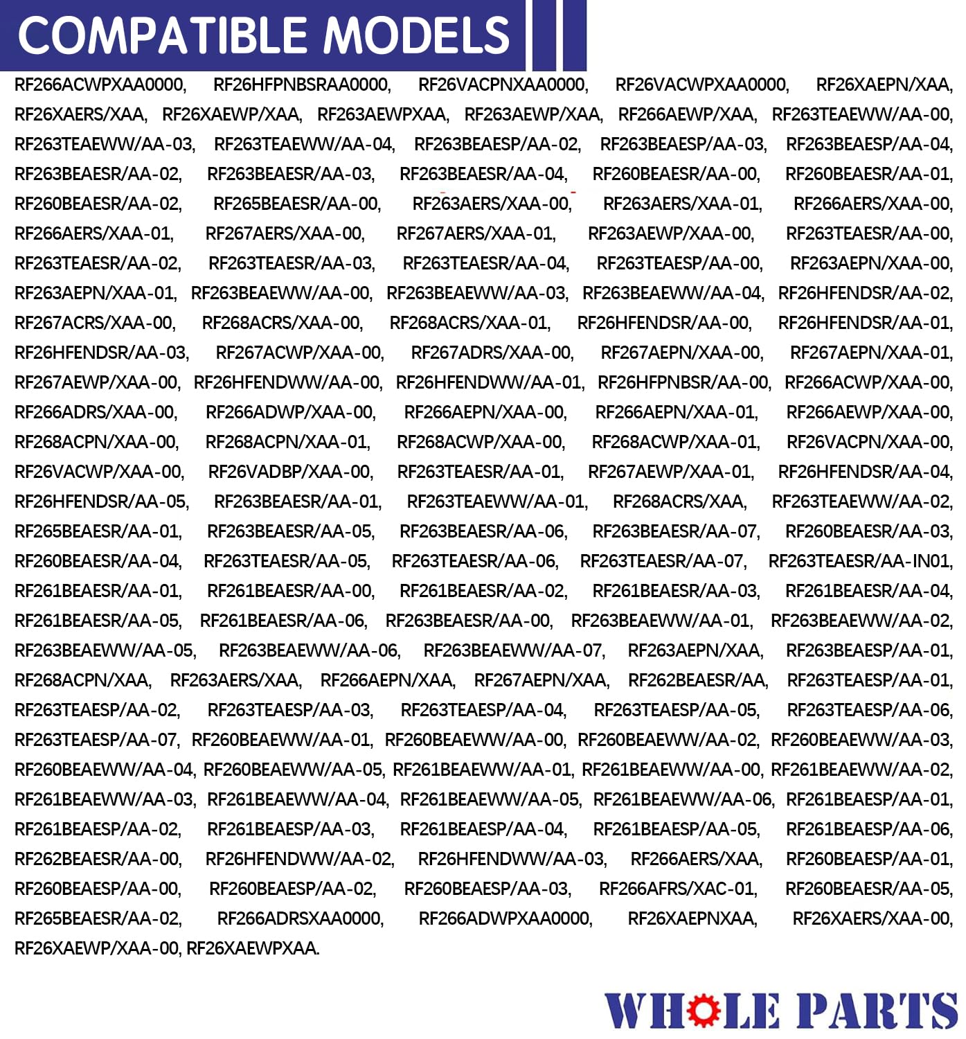 Upgraded Whole Parts Refrigerator French Door Seal Gasket (Magnetic Strip Inside), Part# DA63-06542A - Replacement & Compatible with Some Samsung Refrigerators