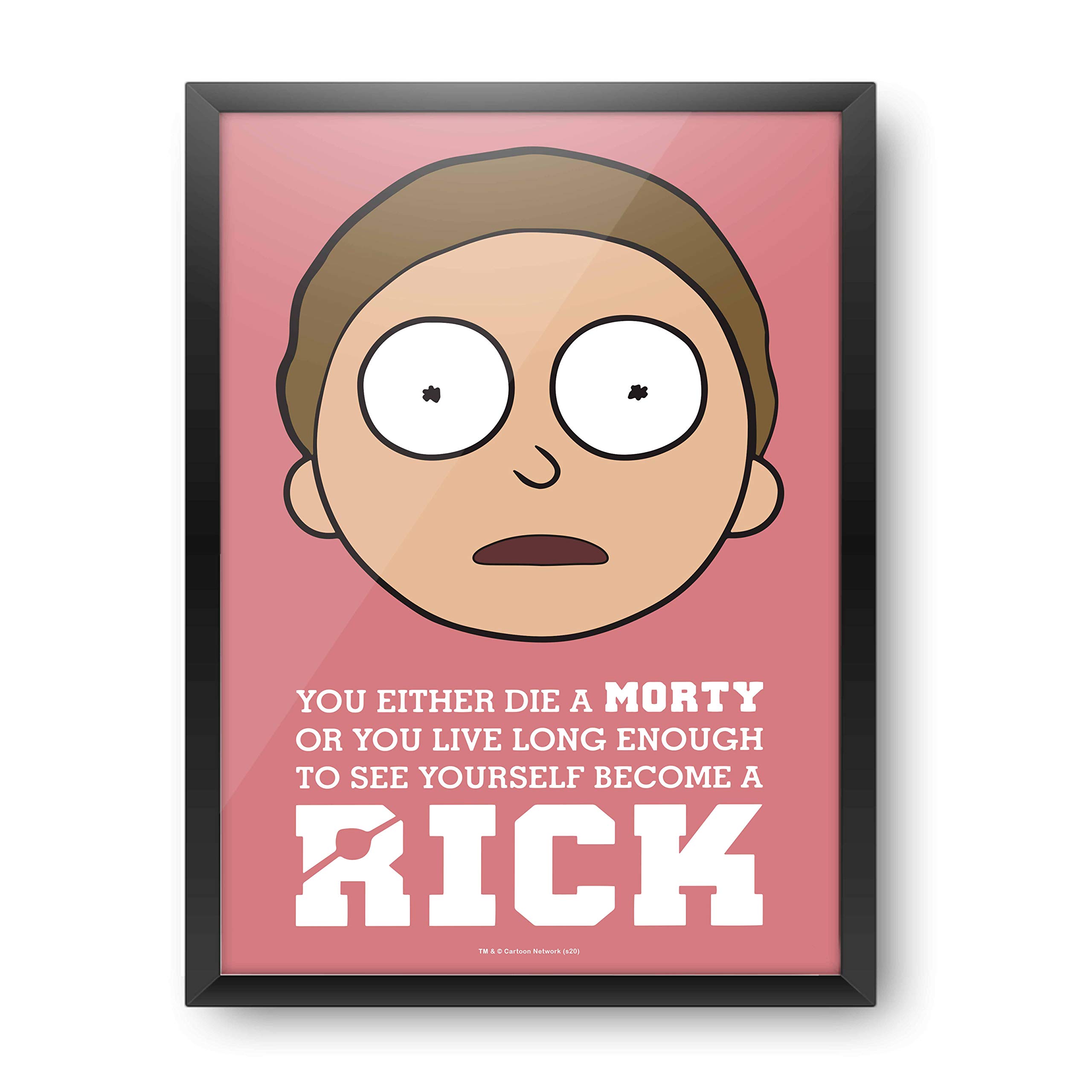 MCSID RAZZ -Rick and Morty New Diemorty Wall Décor Poster for Home | Poster for Office |A4 Size [ With Frame ] Officially Licensed by Turner Entertainment Co, USA