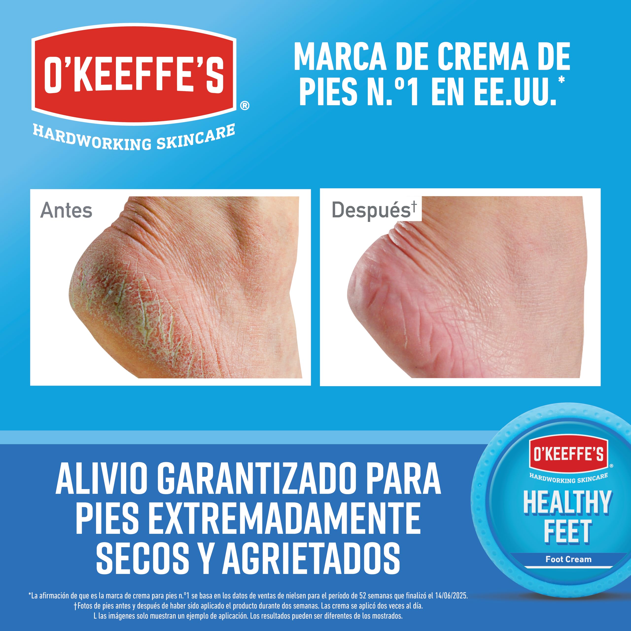 O`Keeffes Healthy Feet Crema para pies secos y agrietados 80ml