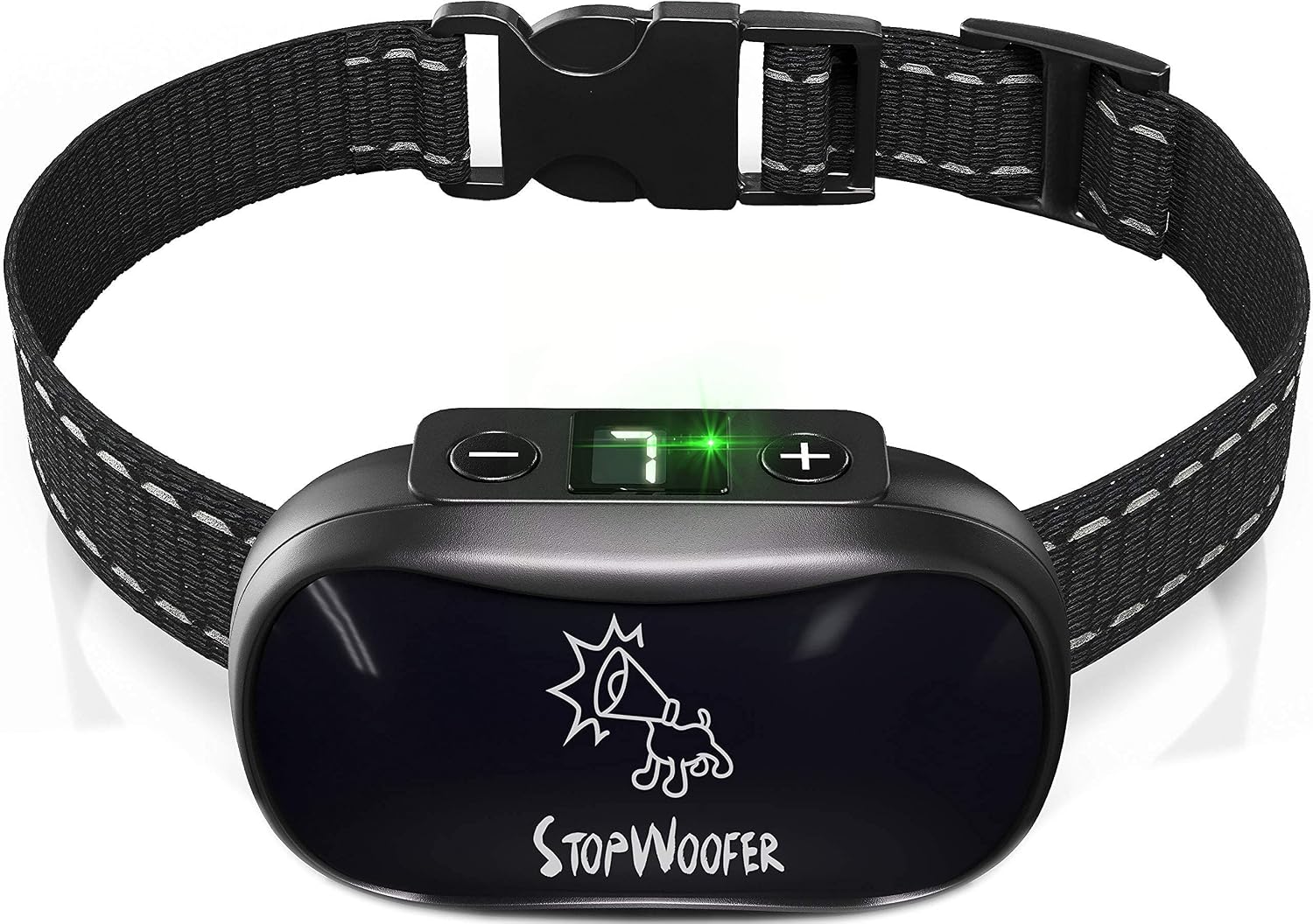 STOPWOOFER Dog Bark Collar - No Shock, No Pain, Humane Barking Control Device for Small, Medium and Large Dogs - w/2 Vibration & Beep…