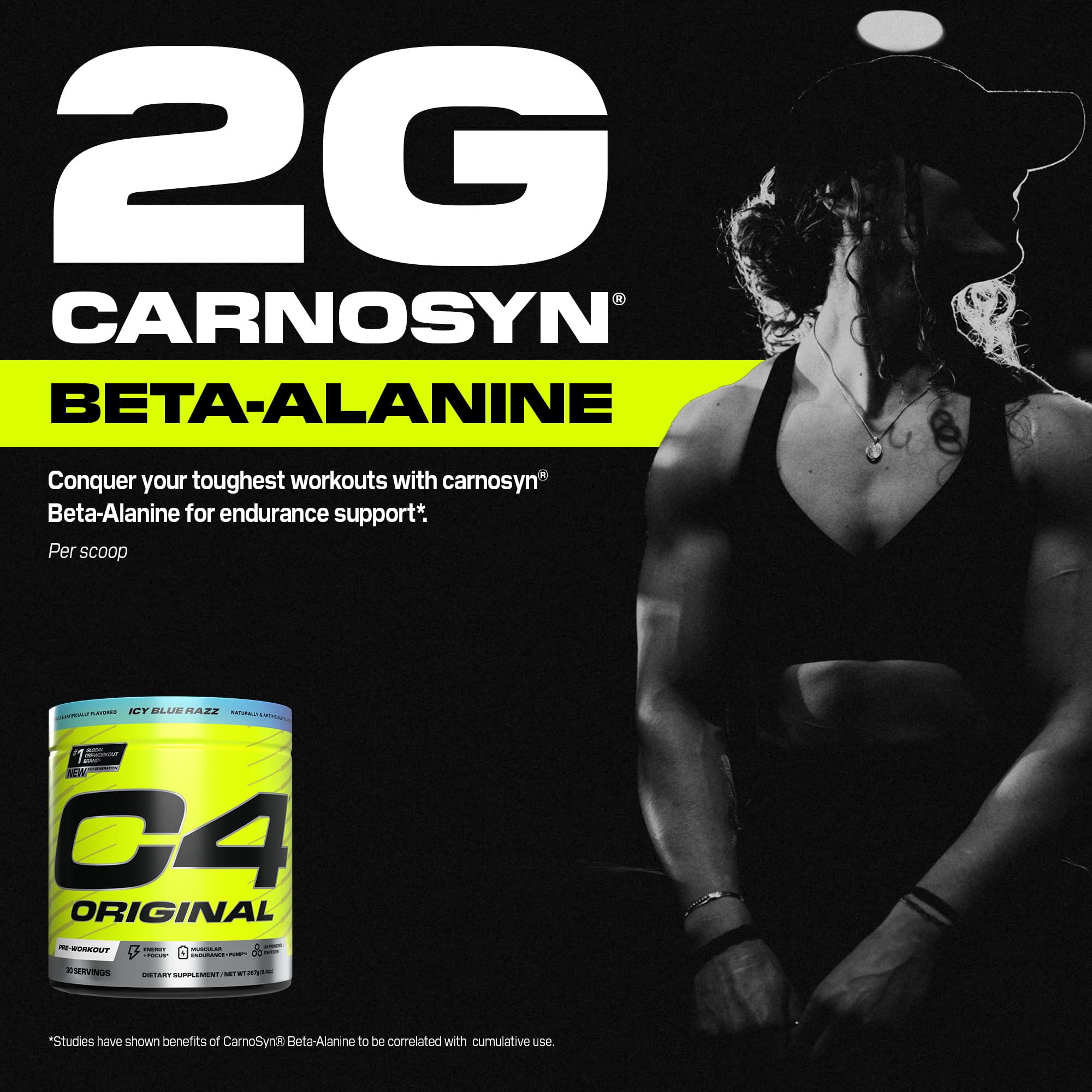 C4 Original Pre Workout with 200mg Caffeine, Icy Blue Razz, 30 Servings — Amazon image 10