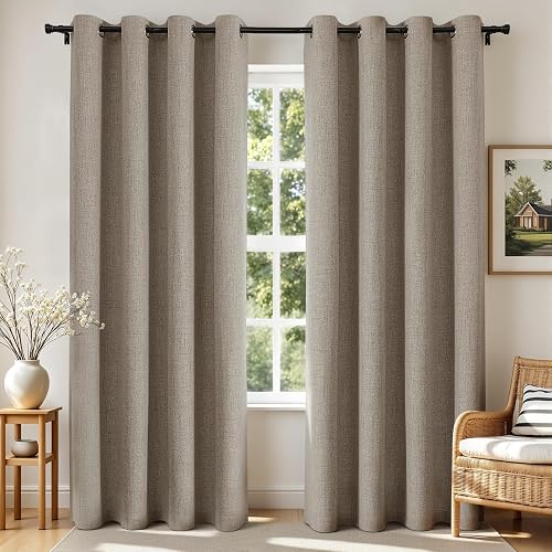Joydeco Blackout Curtains 84 Inches Long 2 Panels Burg, Room