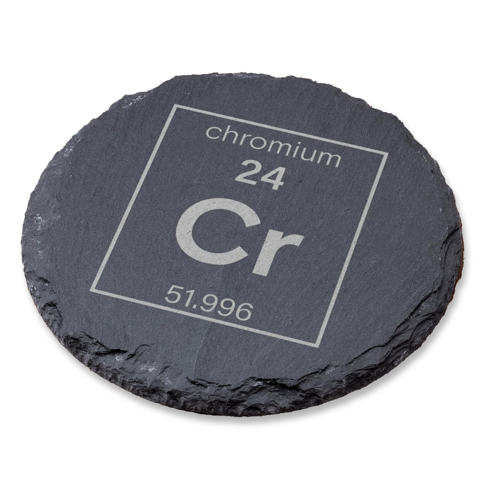 A1 Graphics Ltd Grey Periodic Table Engraved Coaster Elements Molecule Chemistry Physics Science Laser Engraved Gift, Wedding, Birthday, Anniversary, Christmas (Round)