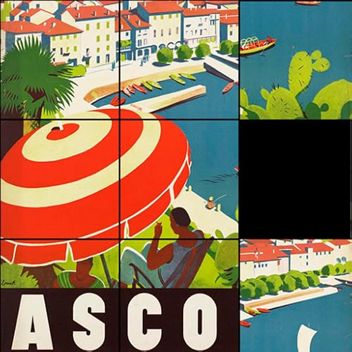 Vintage Travel Poster Sliding Puzzle