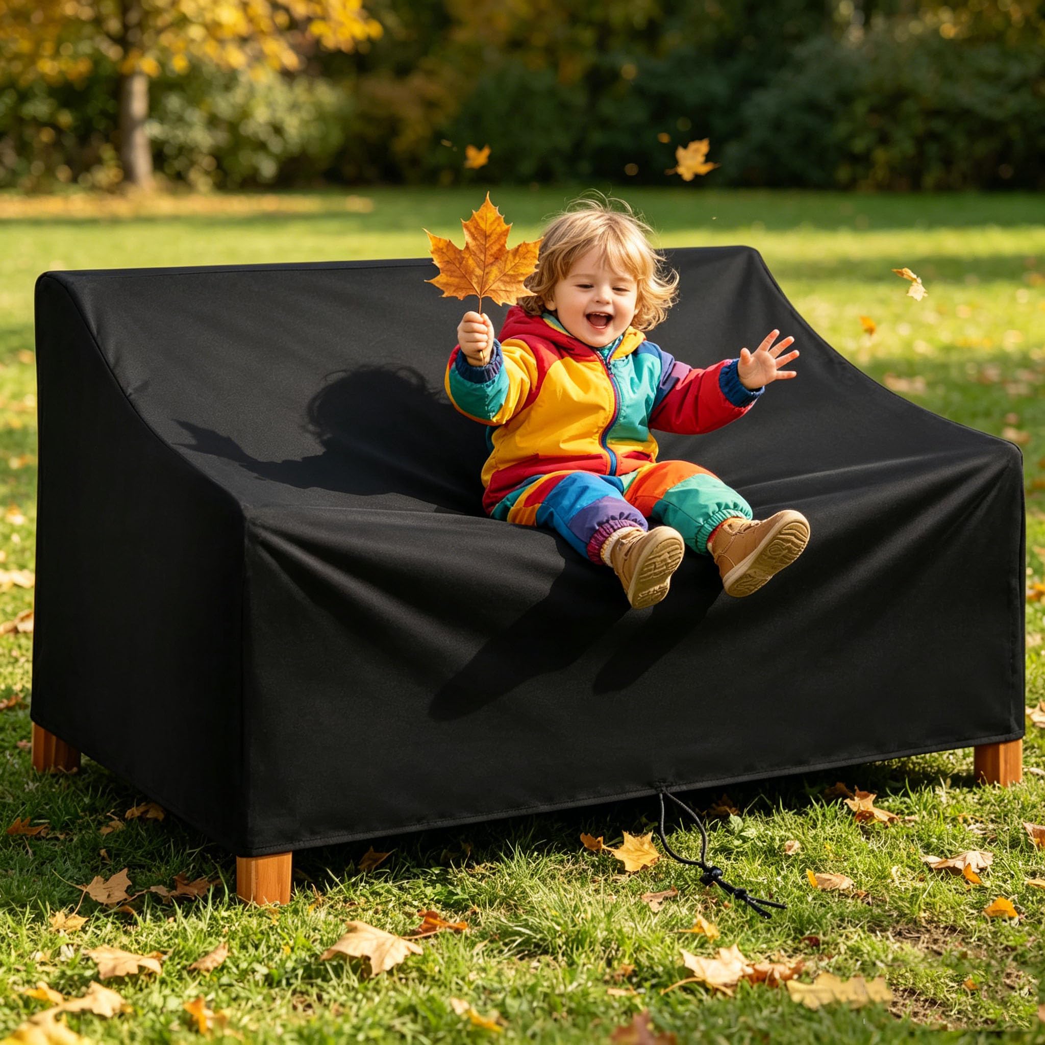 Trdmcfbn Waterproof Outdoor Sofa Cover 420D Oxford Fabric 200x120x85cmUV Resistant Patio Couch Protector All Weather Dustproof Furniture Cover