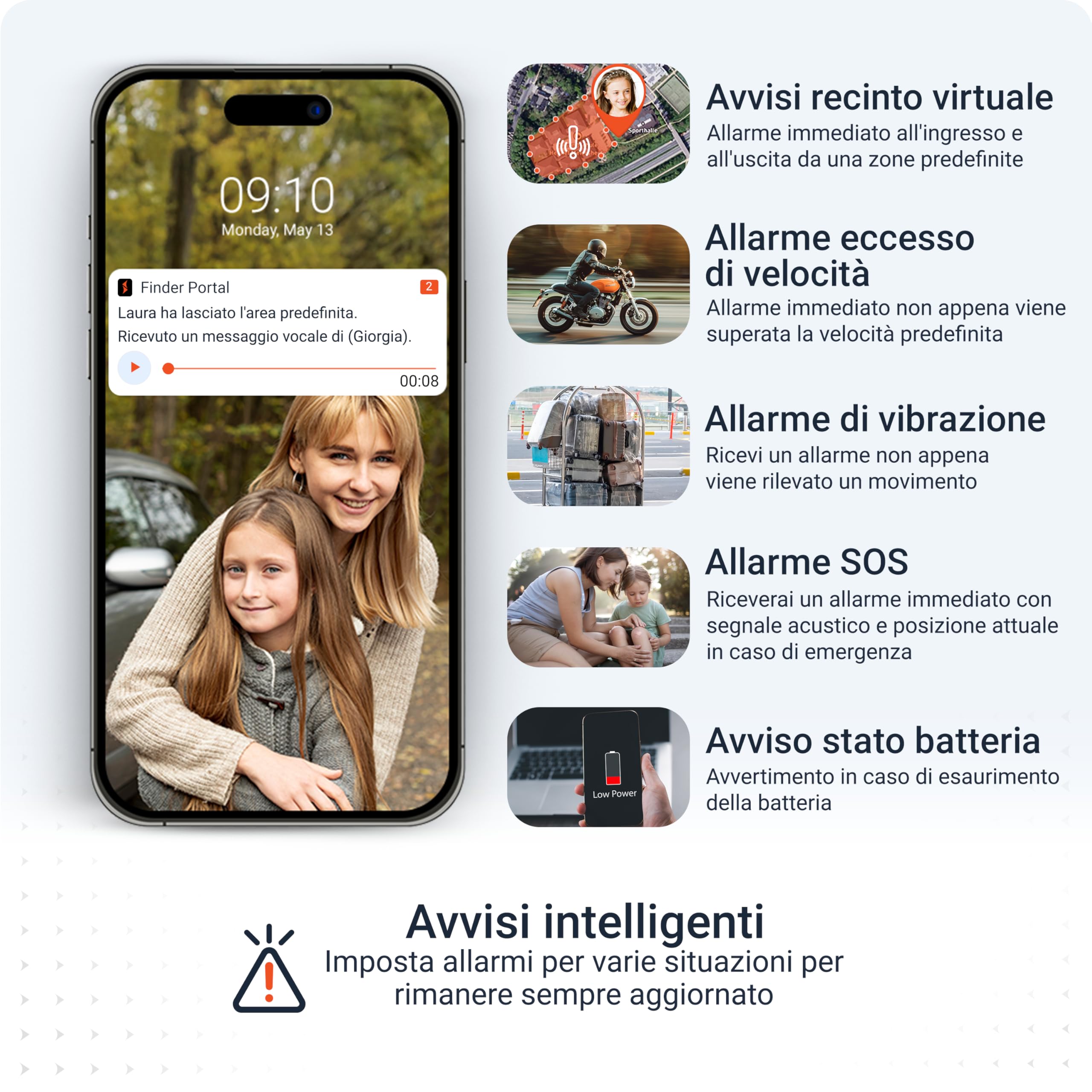PAJ Easy Finder 4G, Localizzatore GPS Bambini, Anziani/Demenza - Messaggi Vocali - Tracker in Tempo Reale, Pulsante Emergenza SOS - Durata Batteria fino a 14gg - Mini GPS Finder