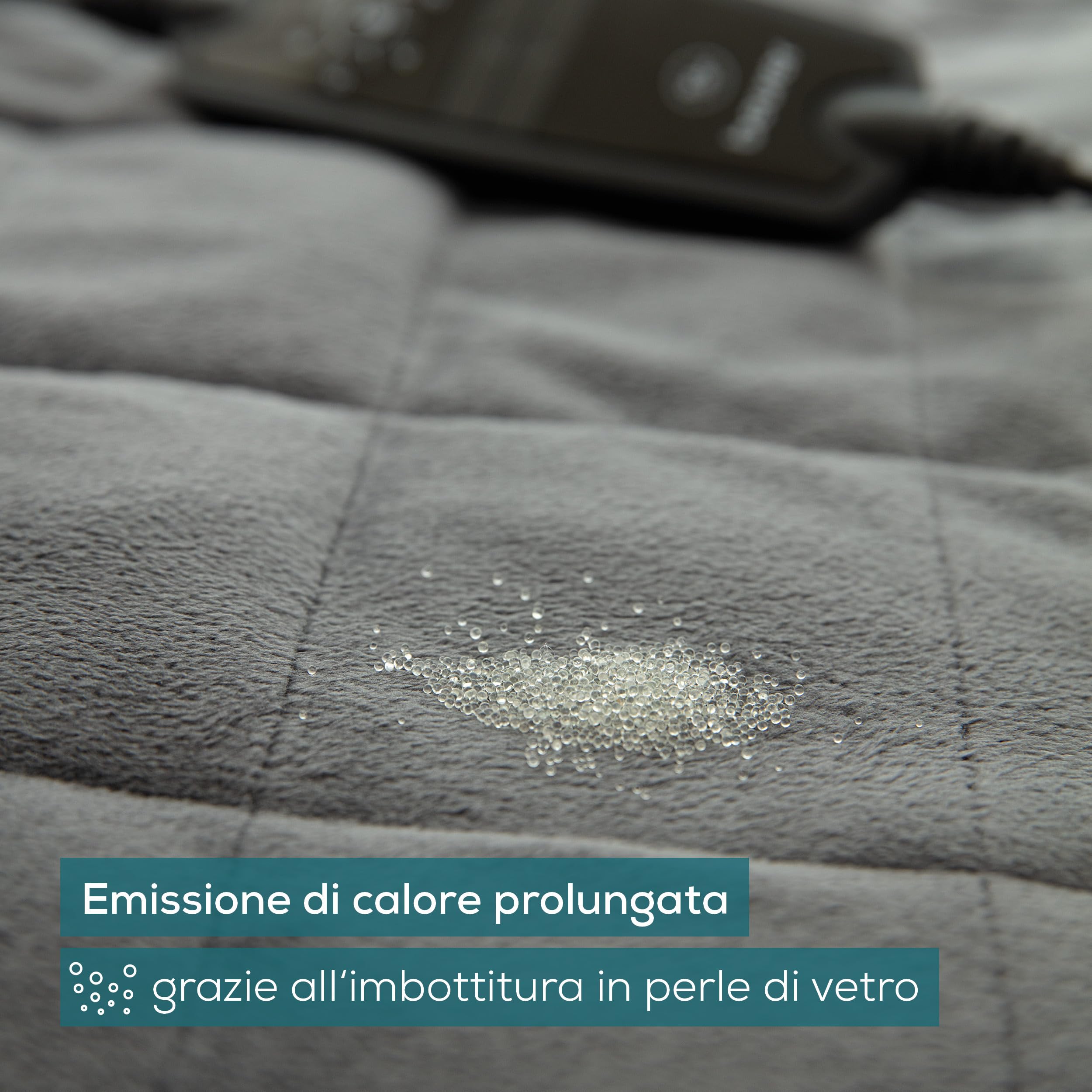 Beurer HK 145 Cosy Weight Cuscino termico ponderato, cuscino confortevole con peso di 1500g per maggiore rilassamento, sollievo e calore avvolgente, con riempimento di perle di vetro, 60 x 30 cm