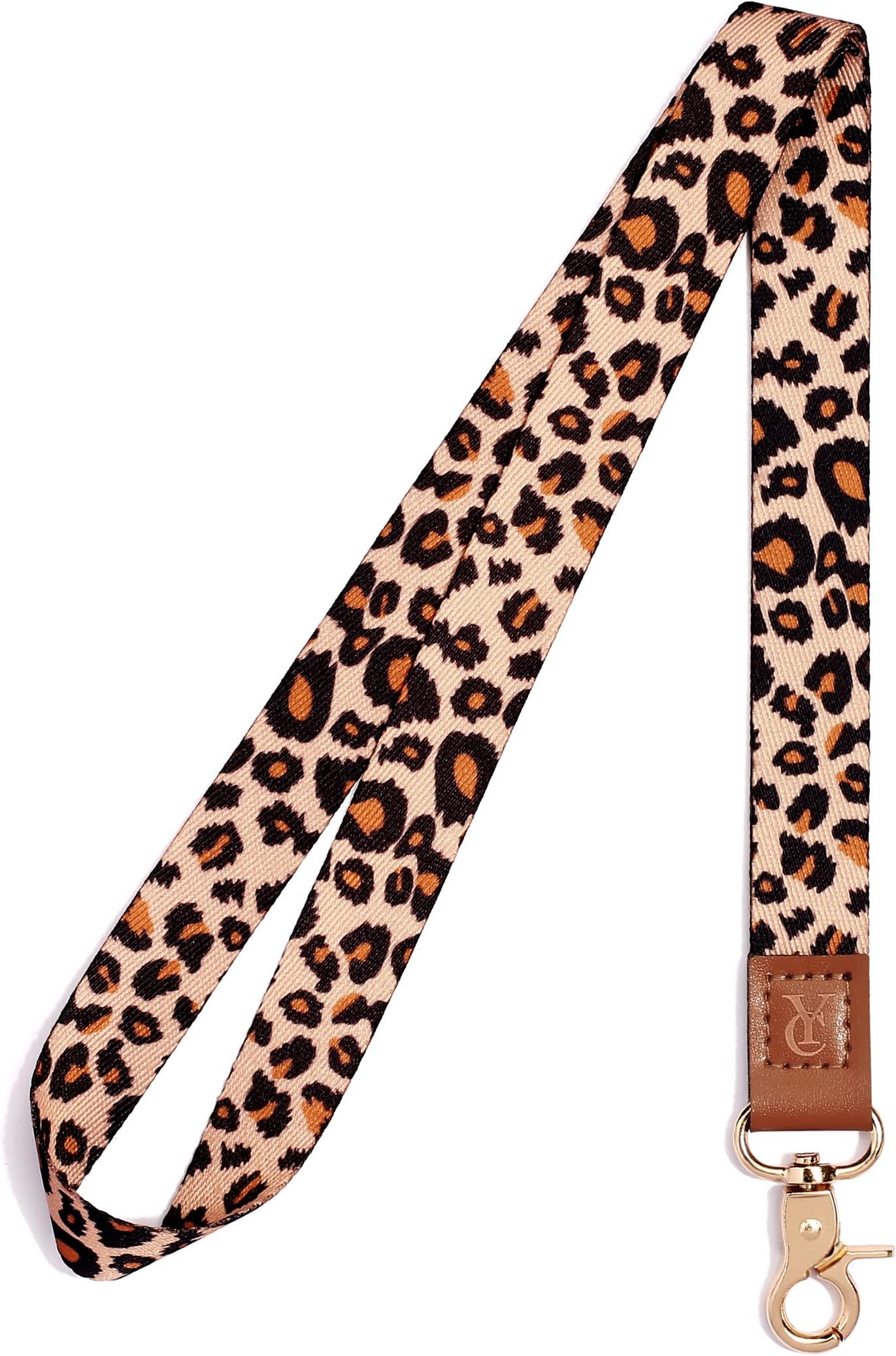 COOKOOKY Lanyard with id Holder Leopard lanyards for Women Neck Lanyard for Keys ID Badge Holder (Leopard)