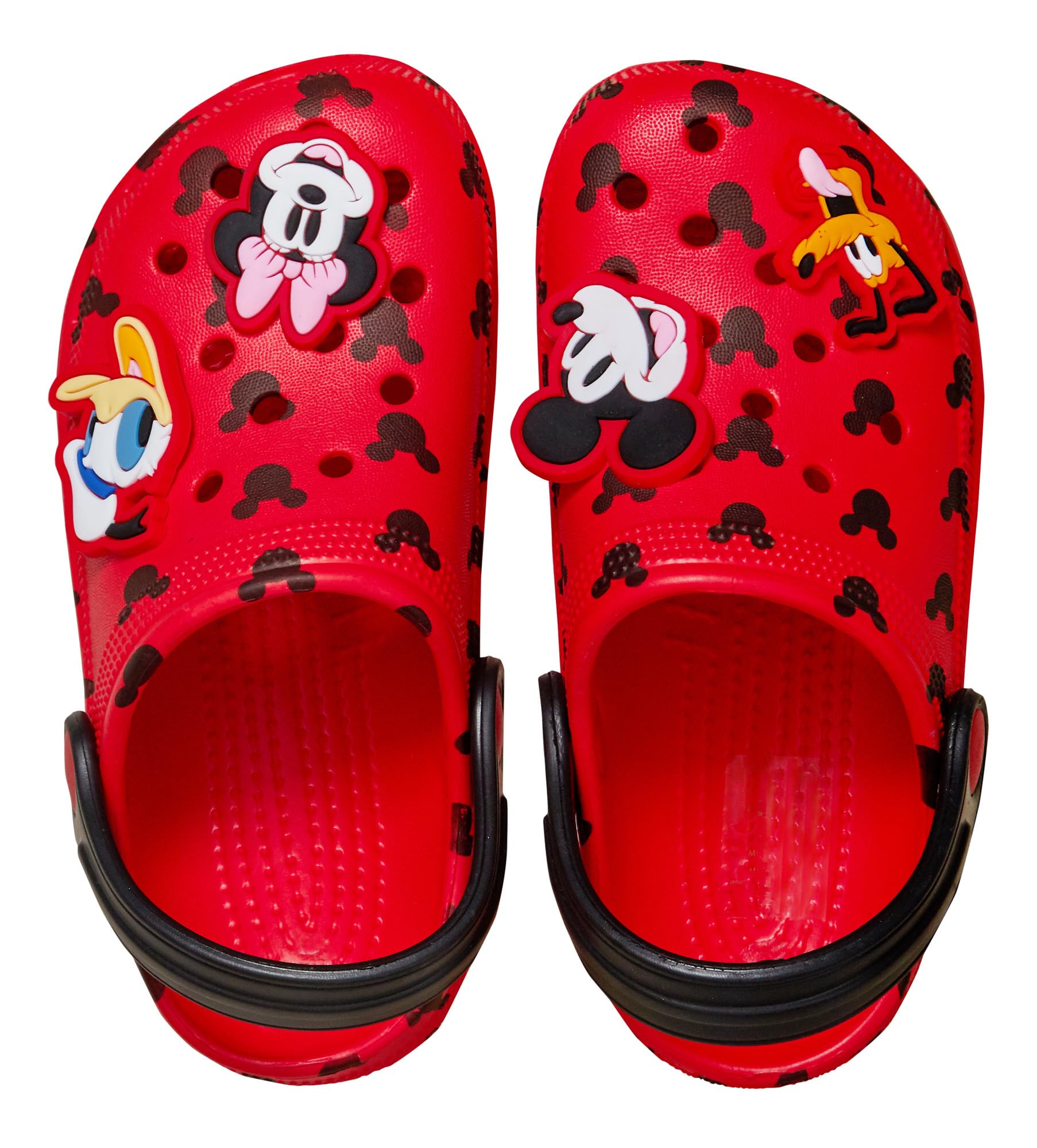 Disney Sabots Mickey Mouse Minnie Mouse avec Charms, Sandales pour Enfants, Sliders d'été avec Sangle de Cheville, Chaussures de Plage