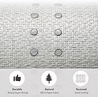 Vista 6 de Ansehan HA4001 - Revestimiento de pared hecho a mano con rayas de 36 pulgadas de ancho x 8 yardas de largo, texturizado, moderno, no prepegado, Gris