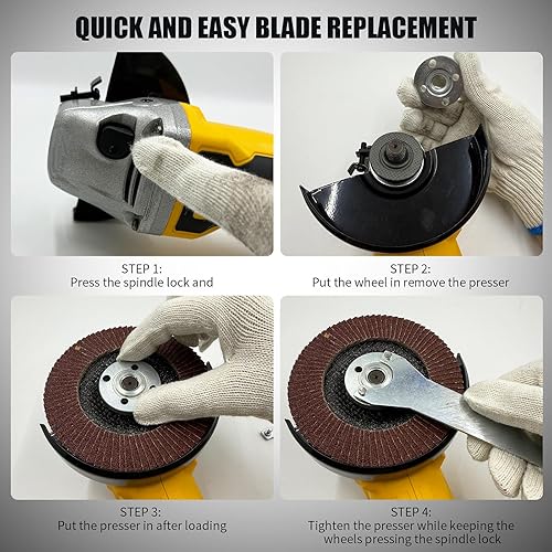 Miniatura 5 de Amoladora angular sin escobillas inalámbrica, amoladora angular de 38 pulgadas, herramientas eléctricas para cortar, moler, pulido, velocidad