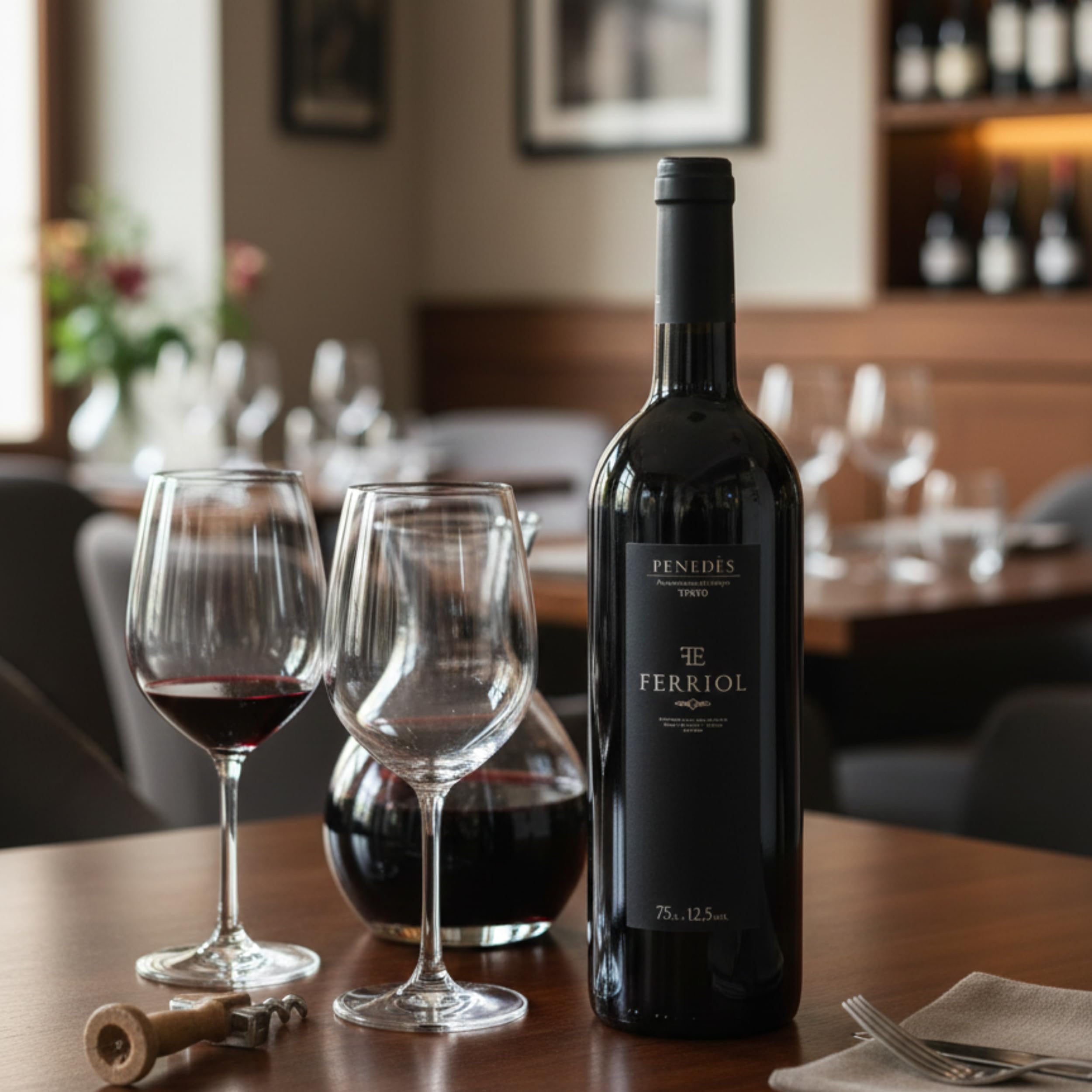 Vino Tinto D.O. Penedès Ferriol Pack 6 Uds. – Merlot y Tempranillo de Viñedos Propios – Equilibrado, Suave y con Taninos Agradables y Persistentes – 12,5% Vol Botella 75 cl – Covides