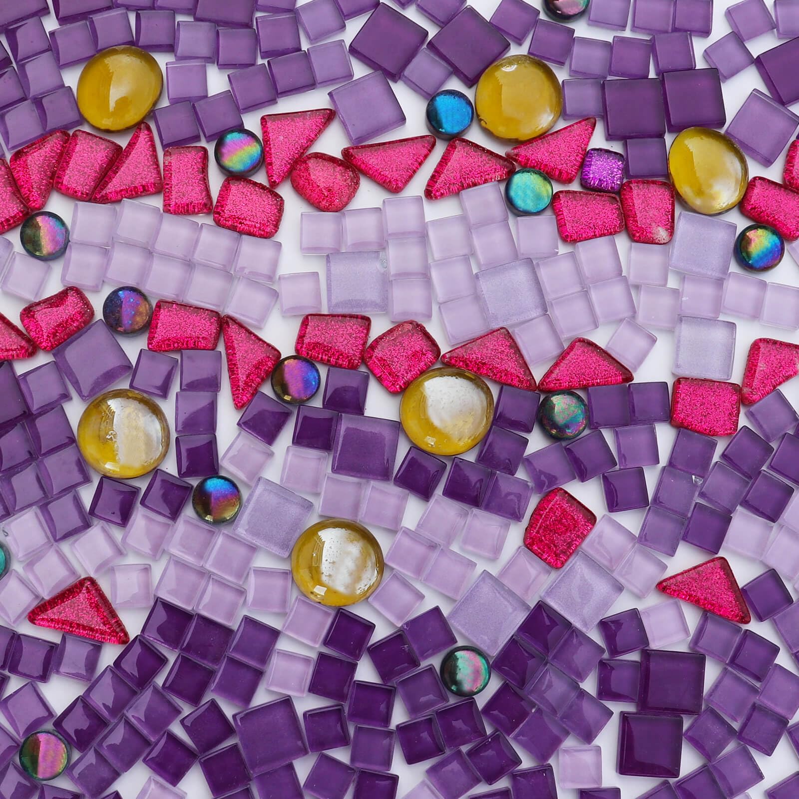 LITMIND 1.1LB Purple Mixed Irregular Crystal Glass Mosaic Tiles for Crafts - Perfect for Mosaic Art Projects, Puzzles, and Home Décor