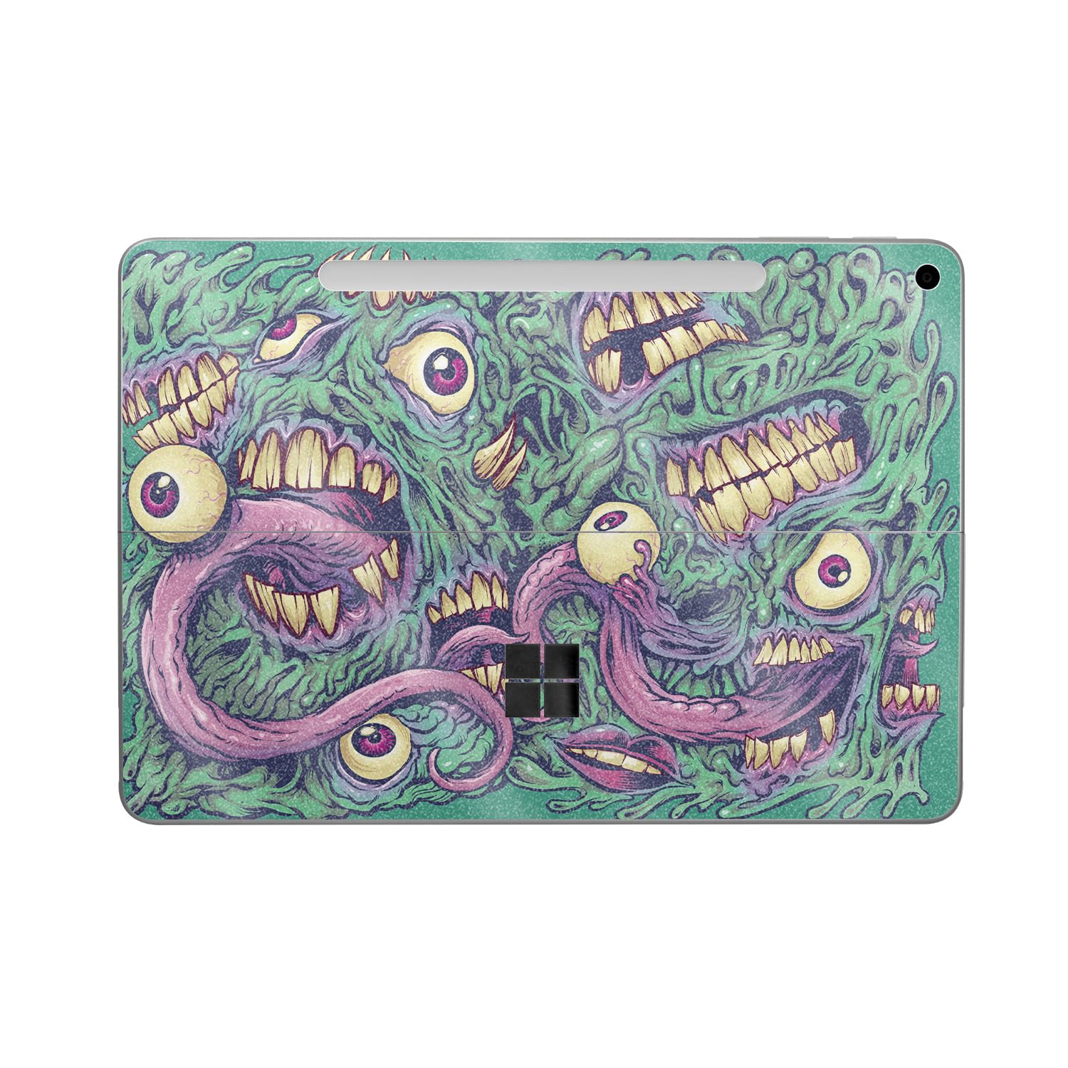 Glossy Glitter Tablet Skin Compatible with Microsoft Surface Pro 12" (2025) - Eyes and Teeth - Premium 3M Vinyl Protective Wrap Decal Cover - Easy to Apply | Crafted in The USA by MightySkins