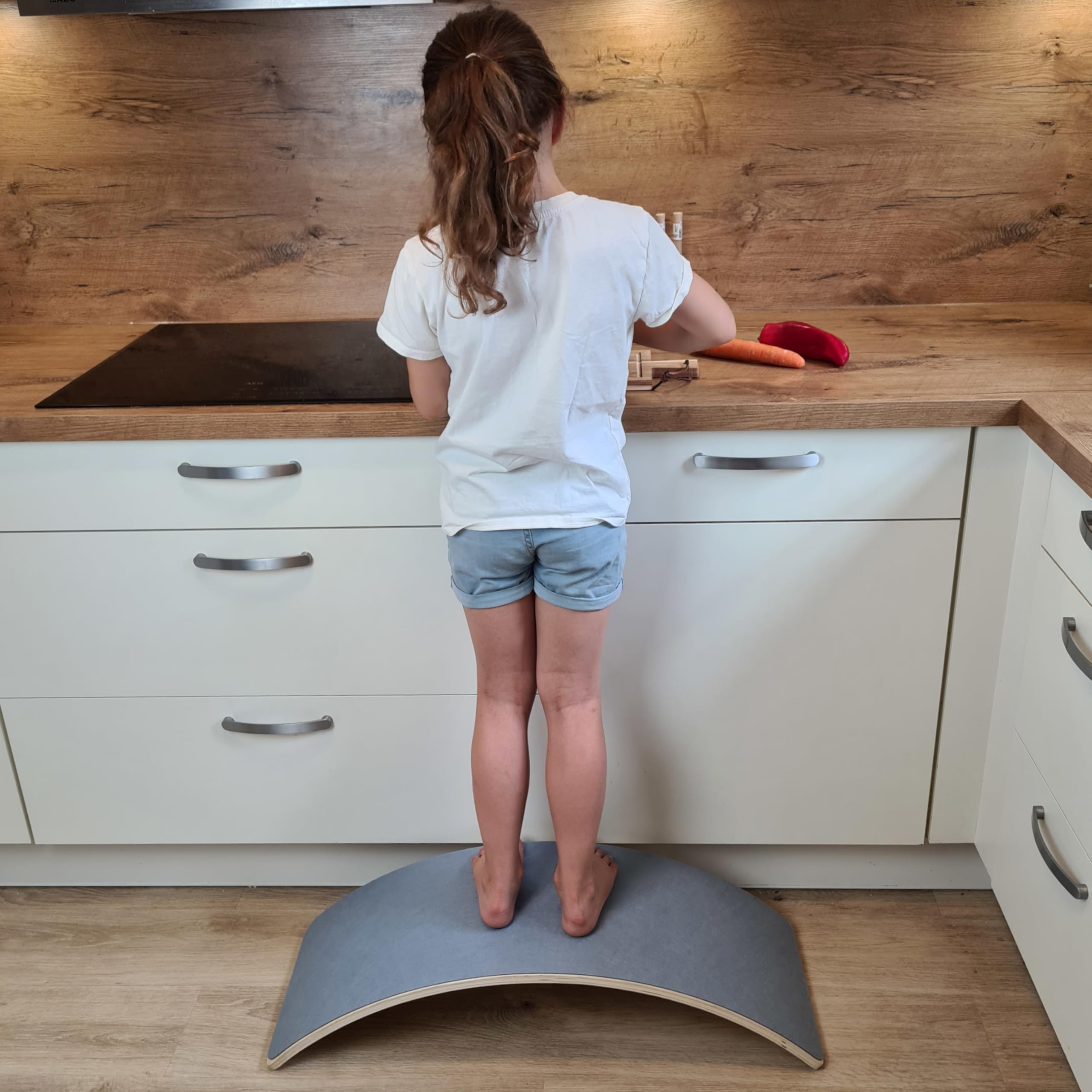 Balance Board aus Holz für Kinder | Balancierbrett | Gleichgewichtstraining | Balanceboard für Indoor und Outdoor