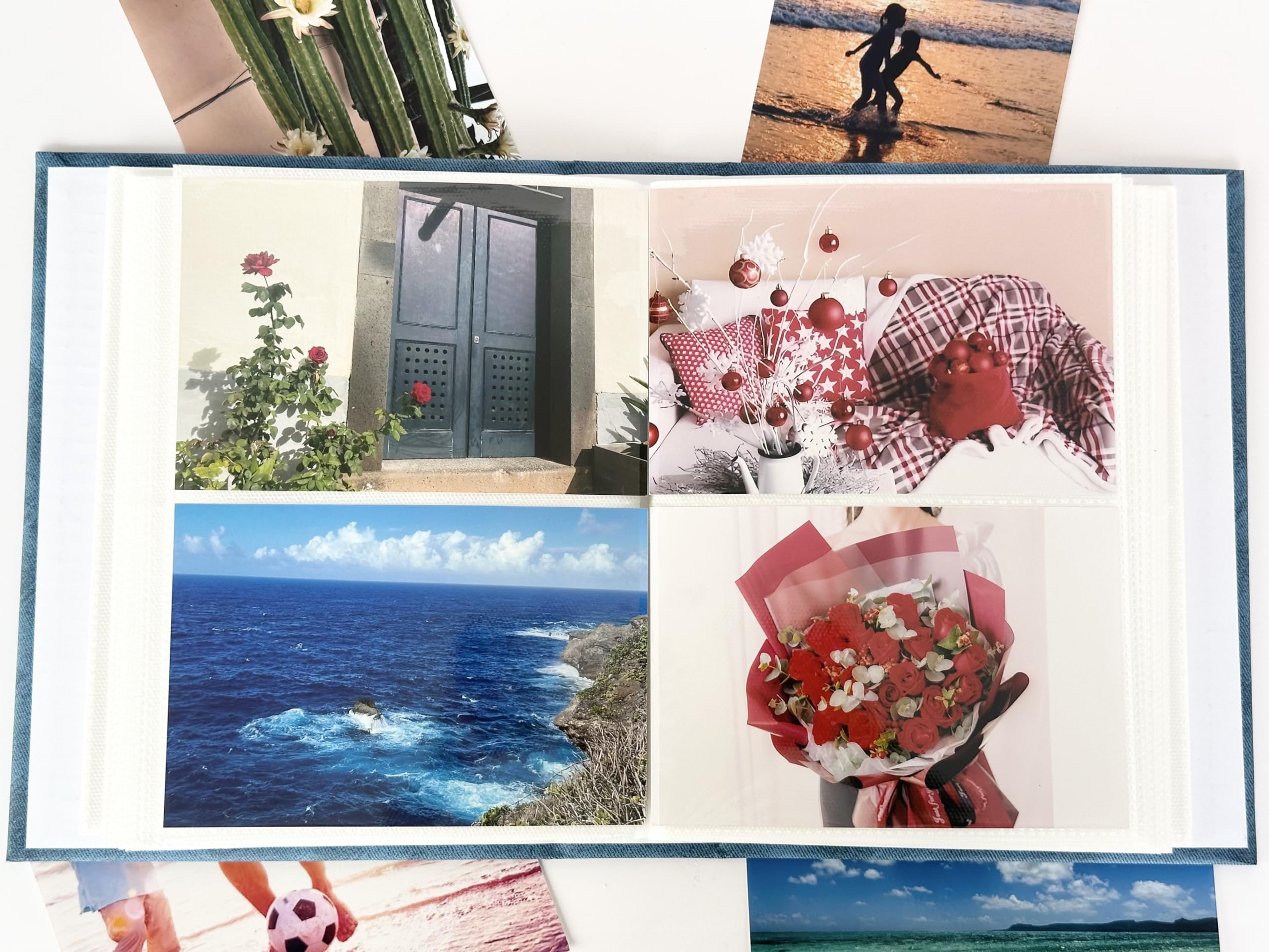 Cardbord Cover Photo Album 200 Pockets for 4x6'' Fotos (blue), Media - Image 4