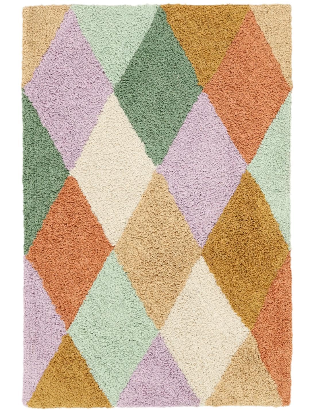 RugVista Lulu, Alfombra Infantil, Modernas, 60 x 90 cm, Rectangular, Pelo Corto, Cuarto del bebé, Lavado a máquina, Sin Productos químicos peligrosos, Multicolore