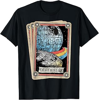 Star Wars Death Star & Millennium Falcon Tarot Card Camiseta