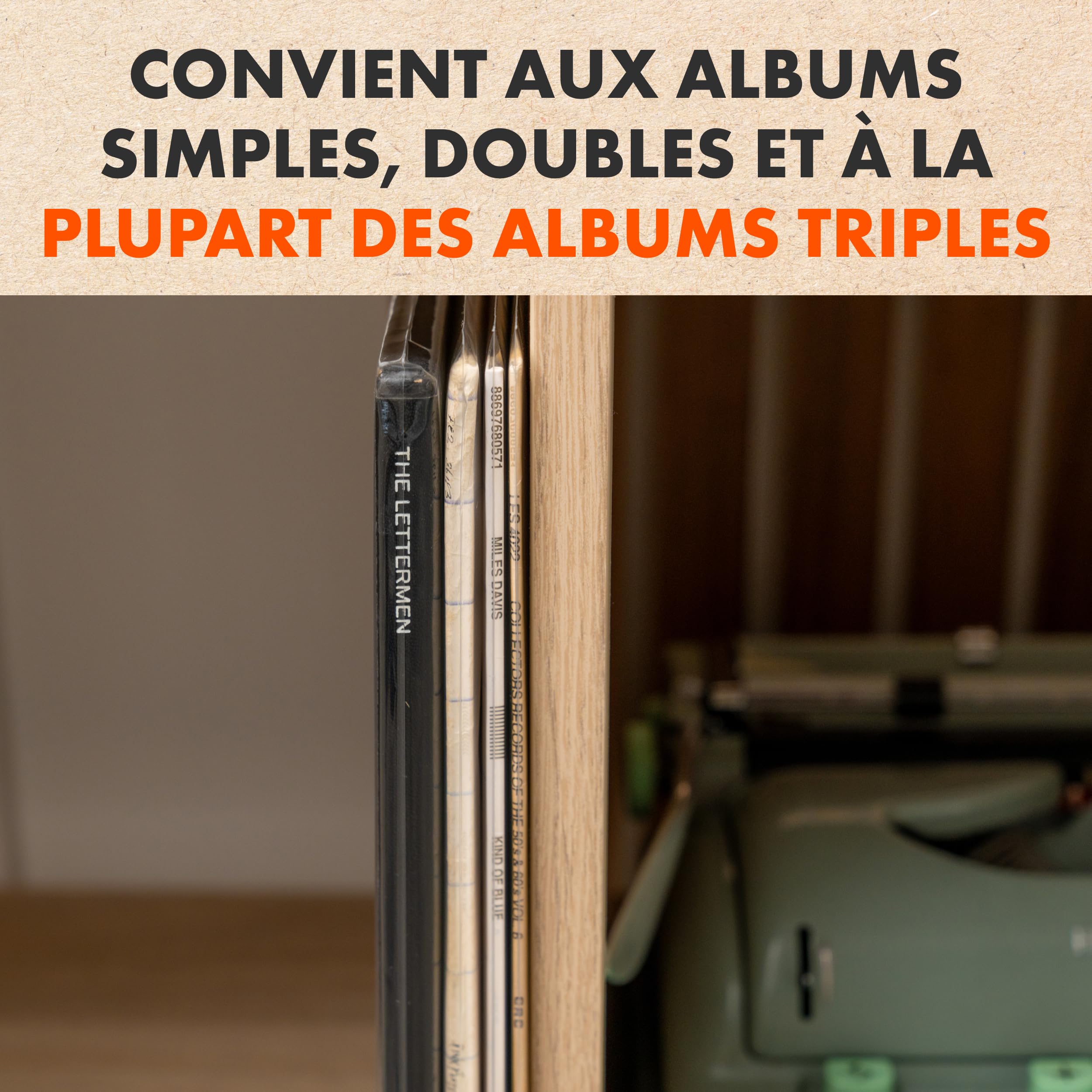 100x Pochettes Standard Disque Vinyles 33 Tours | Pochettes Crystal pour 33t Albums & LPs | Polypropylène Plastique Transparente Pochette