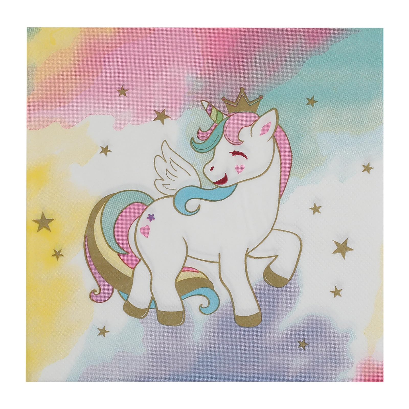 Serviette Papier Anniversaire Étoile Jaune Unicorne Serviette De Table Mariage Serviettes Papier Jetables Cocktail Jetables De Table Mariage Décoration Pour Partys Célébrations 20 Paquet(33x33cm)
