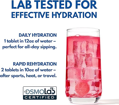 Miniatura 3 de Plink! Tabletas de bebida con electrolitos efervescentes para hidratación diaria, tabletas de electrolitos de 72 ct + sodio, potasio, magnesio,