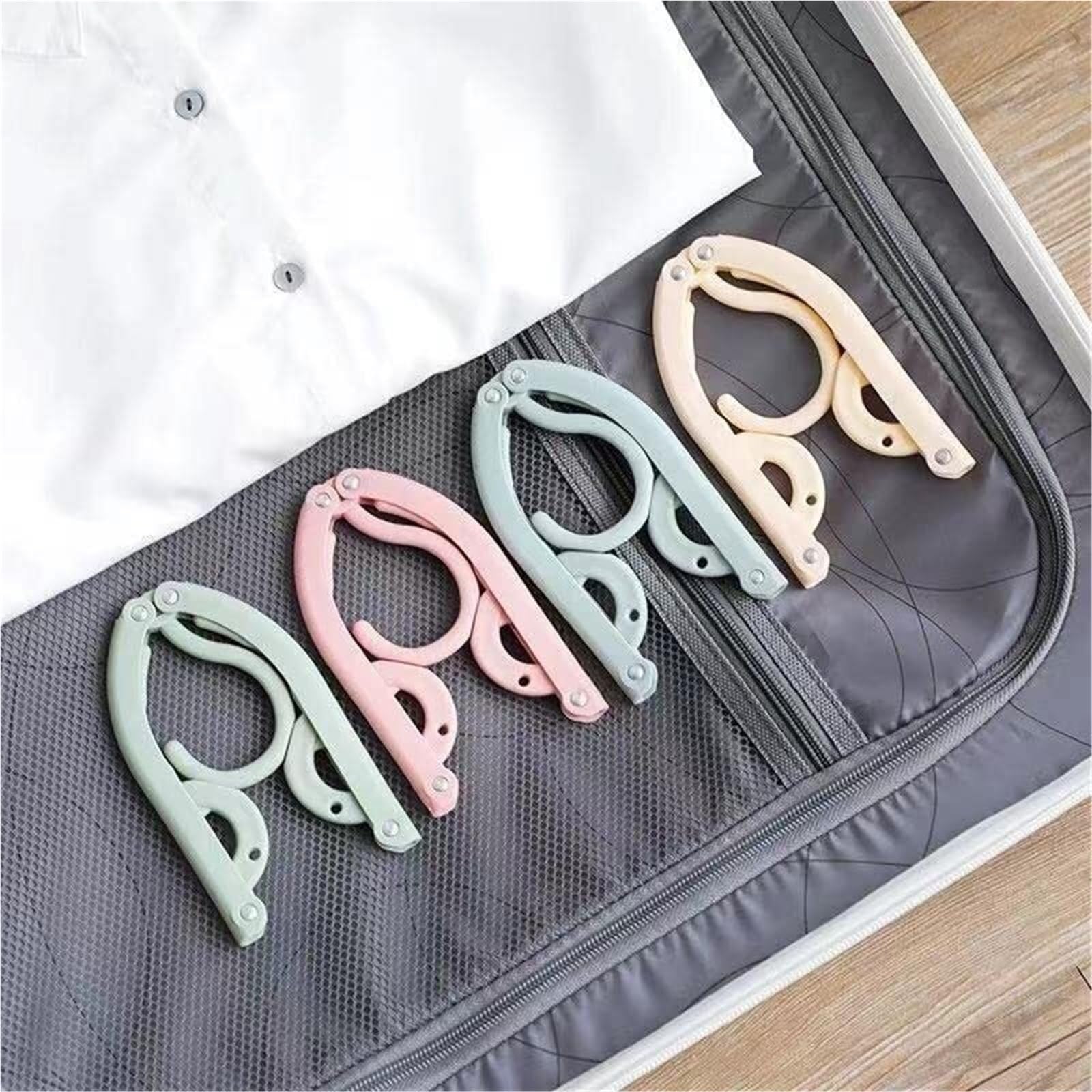 Accueil Cintre Pliant Antidérapant Léger for La Maison Et Les Voyages Les Essentiels De La Garde-Robe(Grün)
