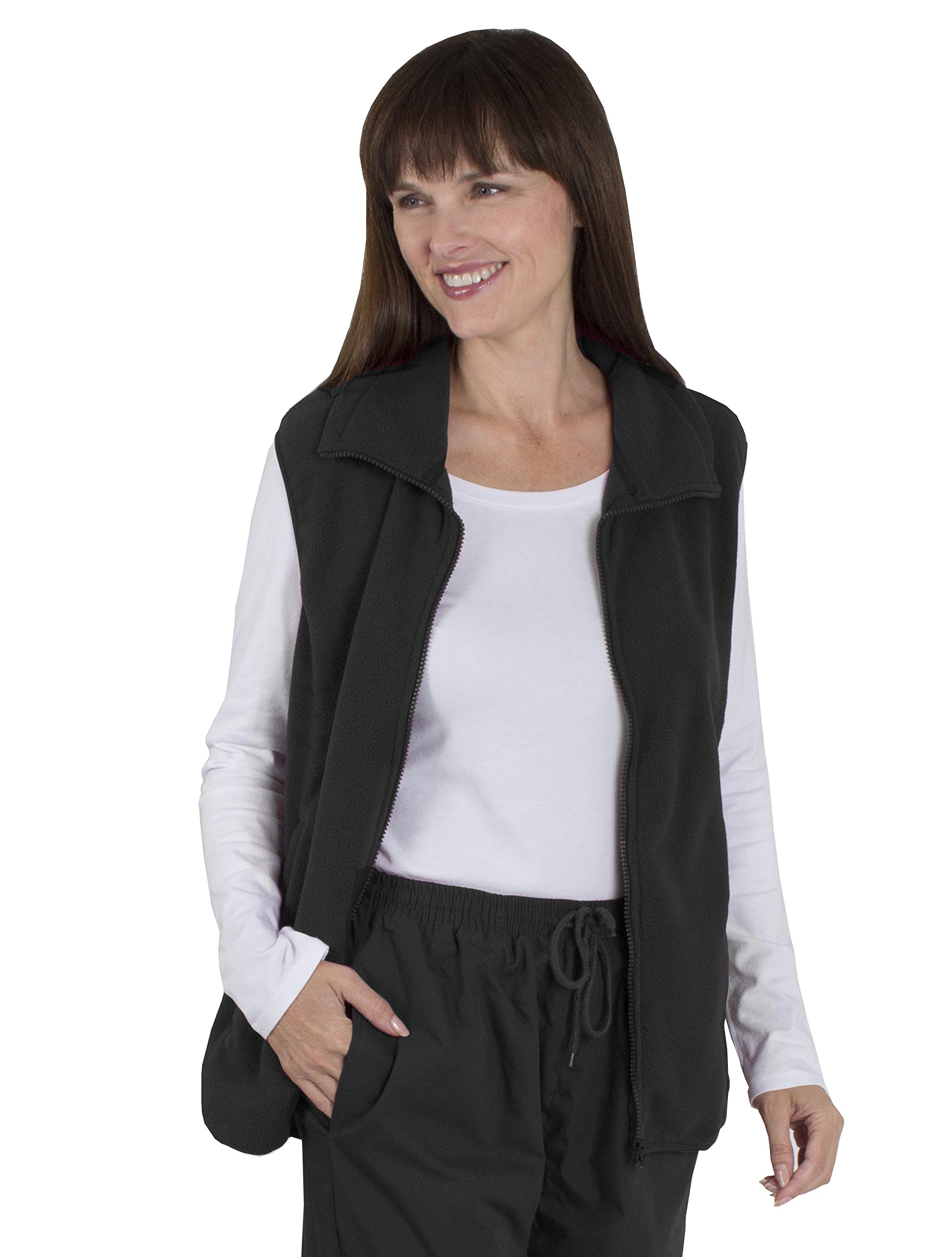 Fashion Friendly Fleece Gilet/Body Warmer (Medium, Black)